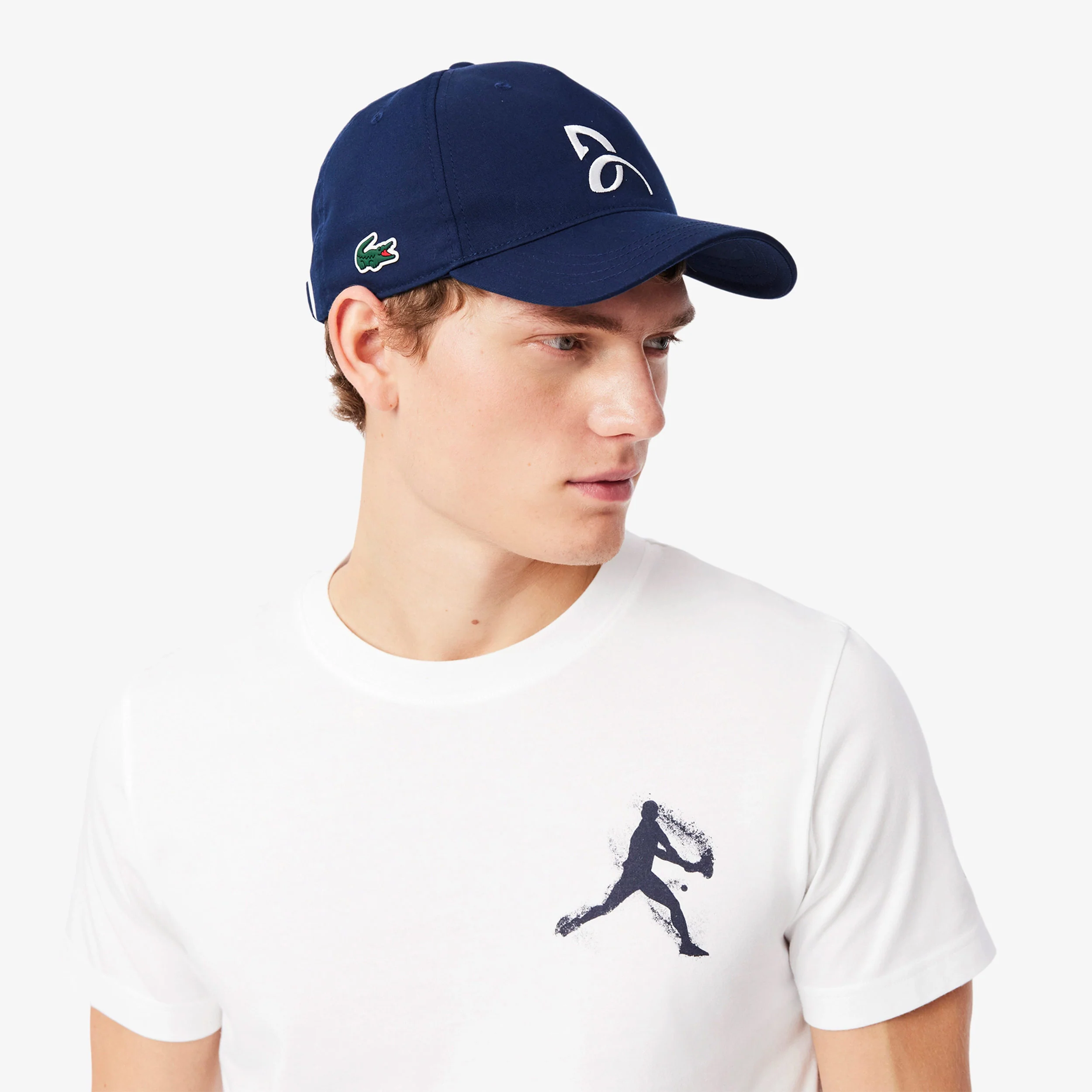 T-shirt & Cap Herrar - vit, mörkblå - Image 3