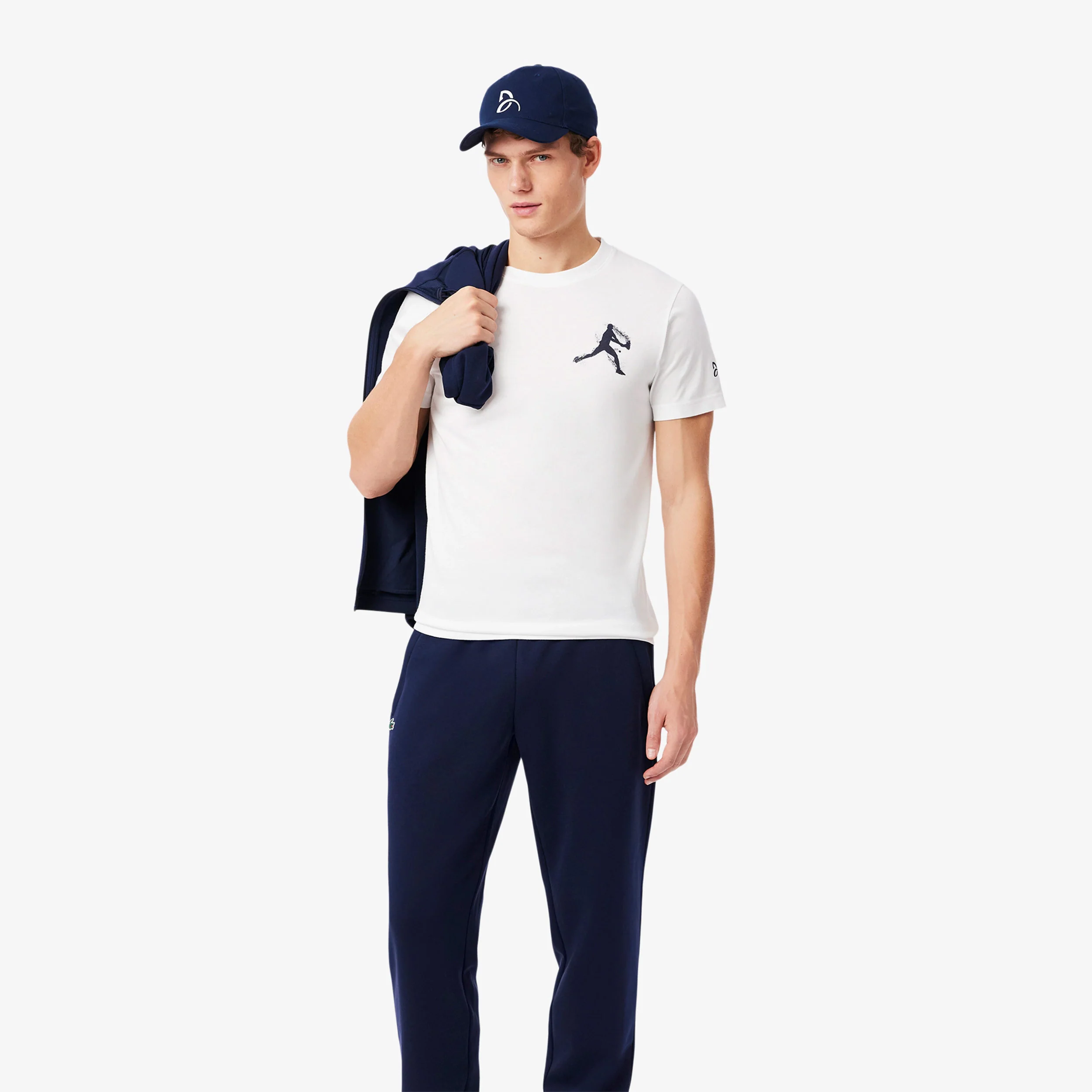 T-shirt & Cap Herrar - vit, mörkblå - Image 4