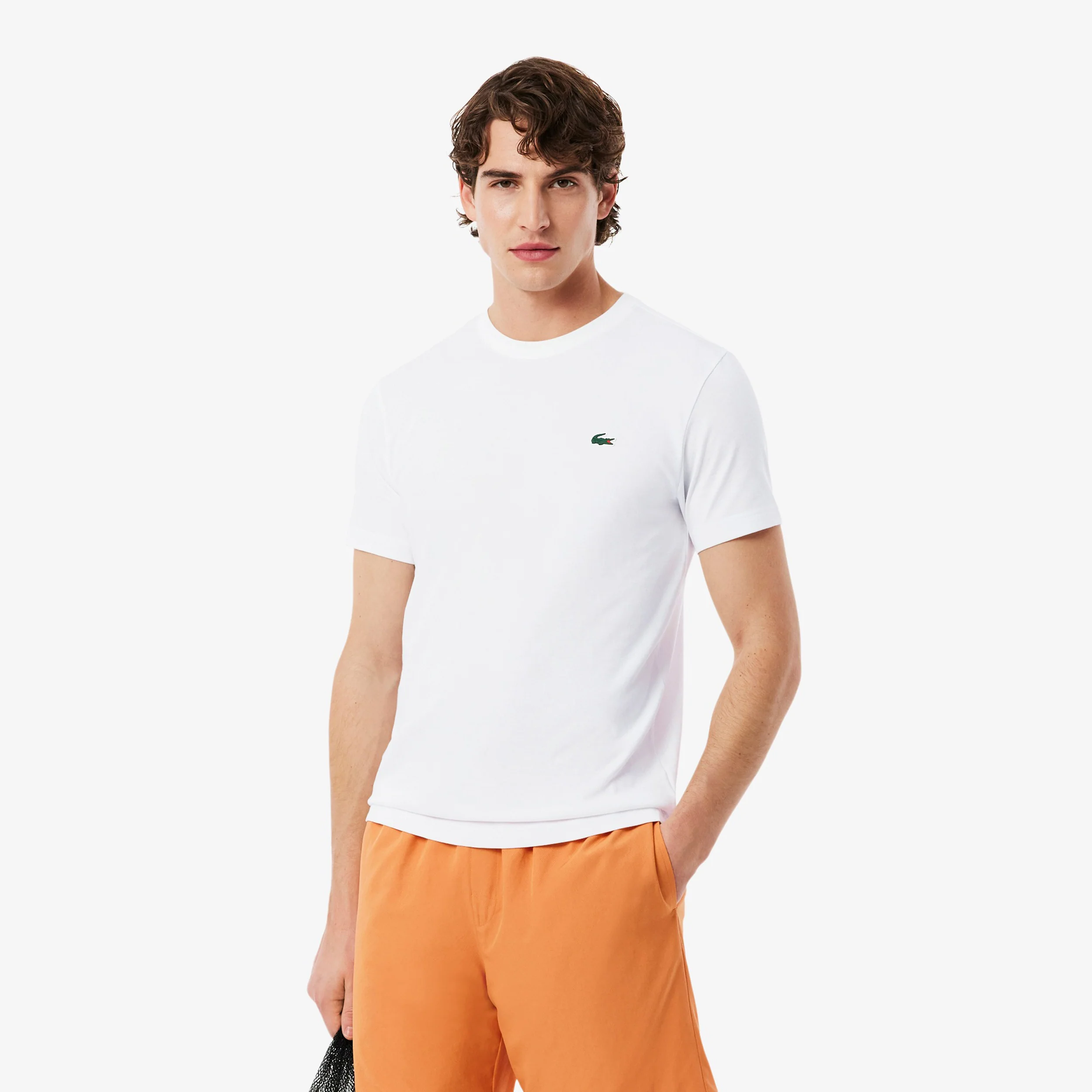 T-shirt Herrar - vit, orange