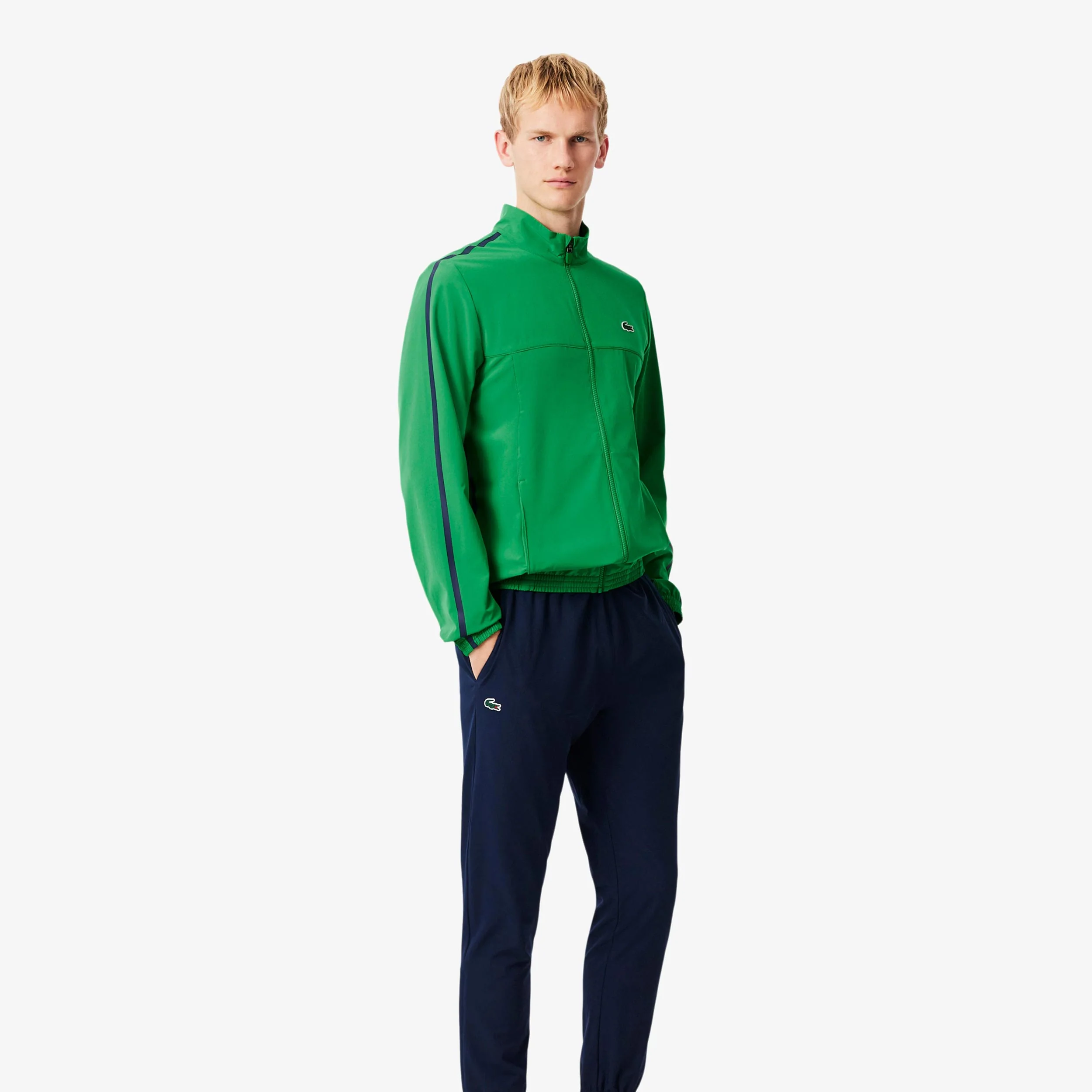 Träningsoverall Herrar - grön, mörkblå - Image 3