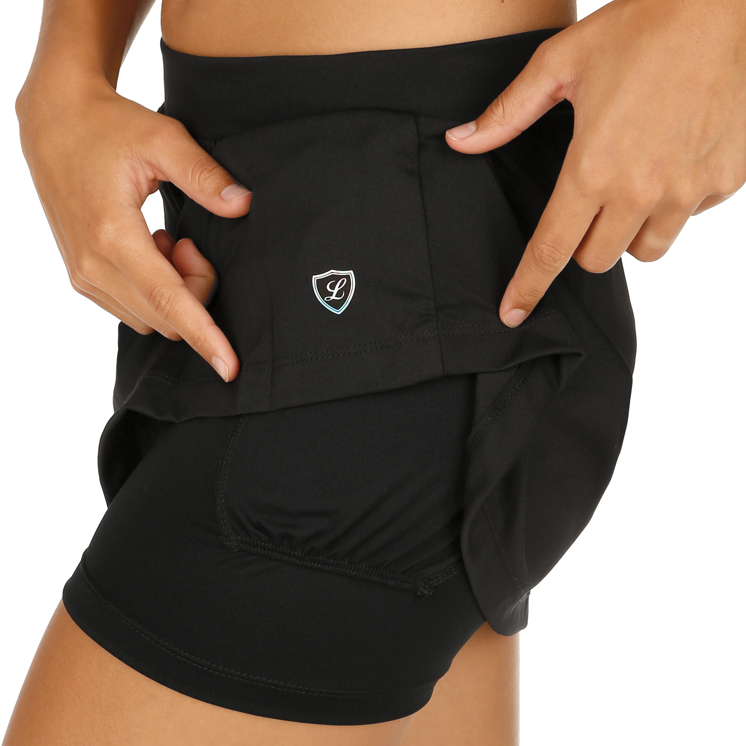 Basic Fancy Kjol Damer - svart, vit - Image 5