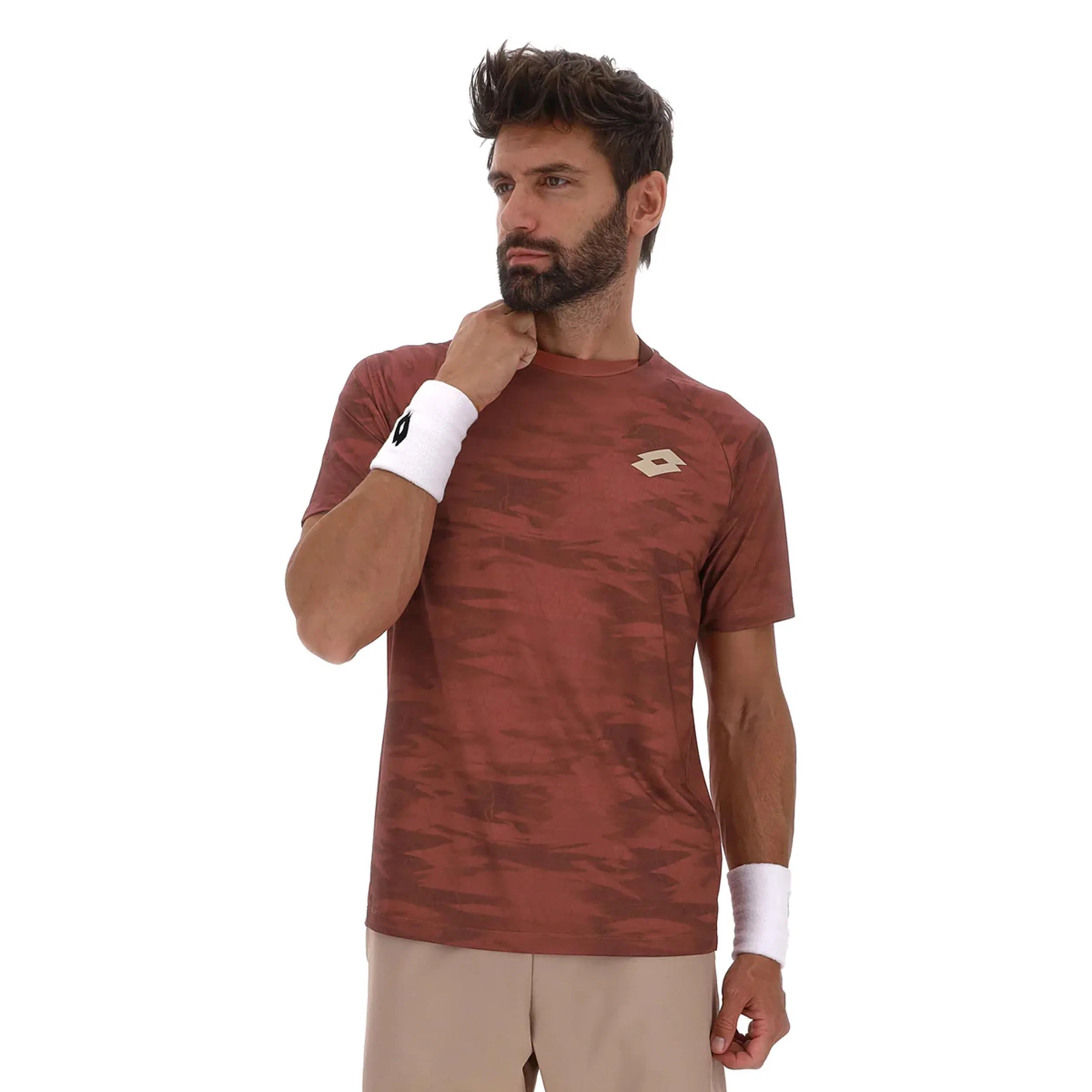 Tech VI T-shirt Herrar - mörkröd