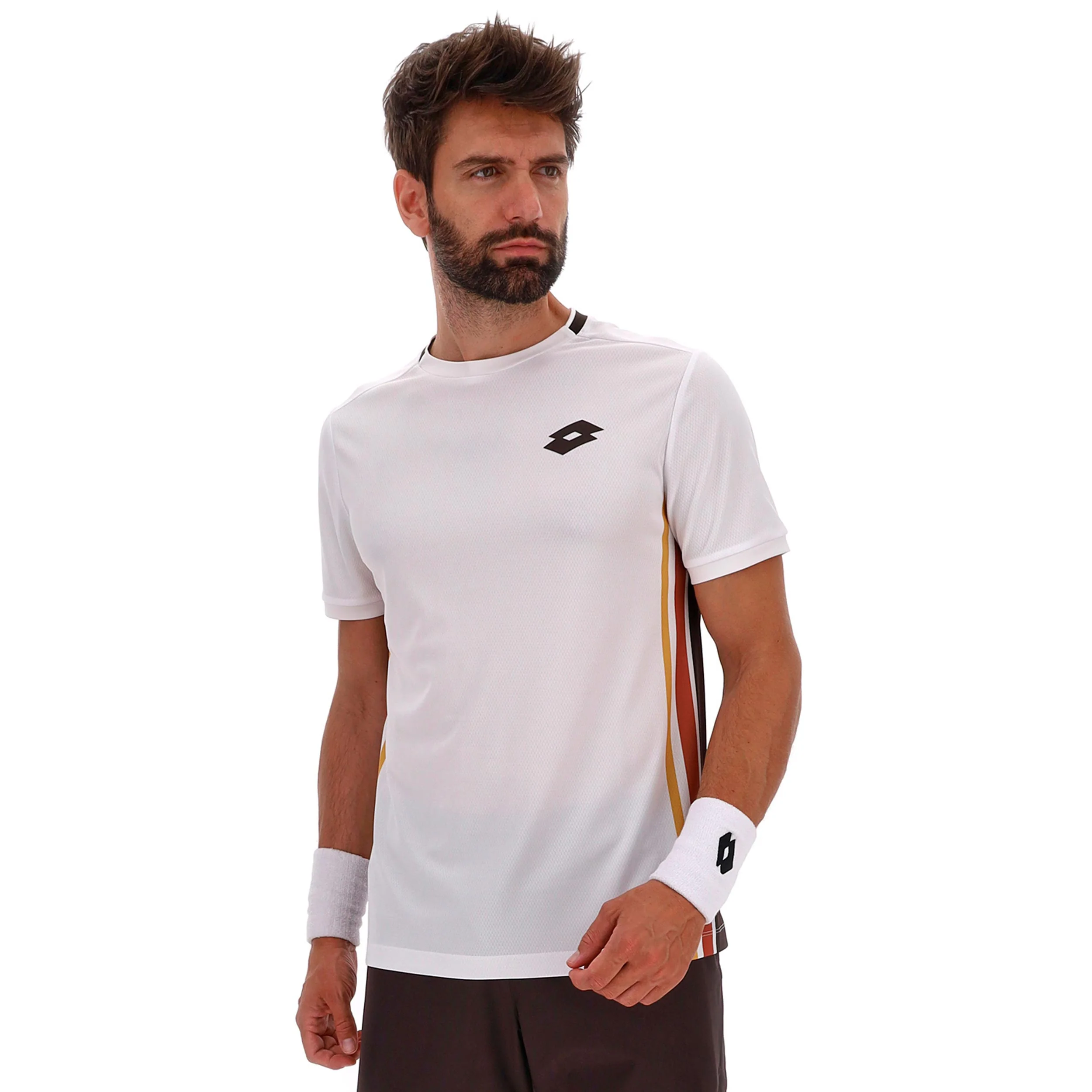 Tech VI T-shirt Herrar - vit, brun