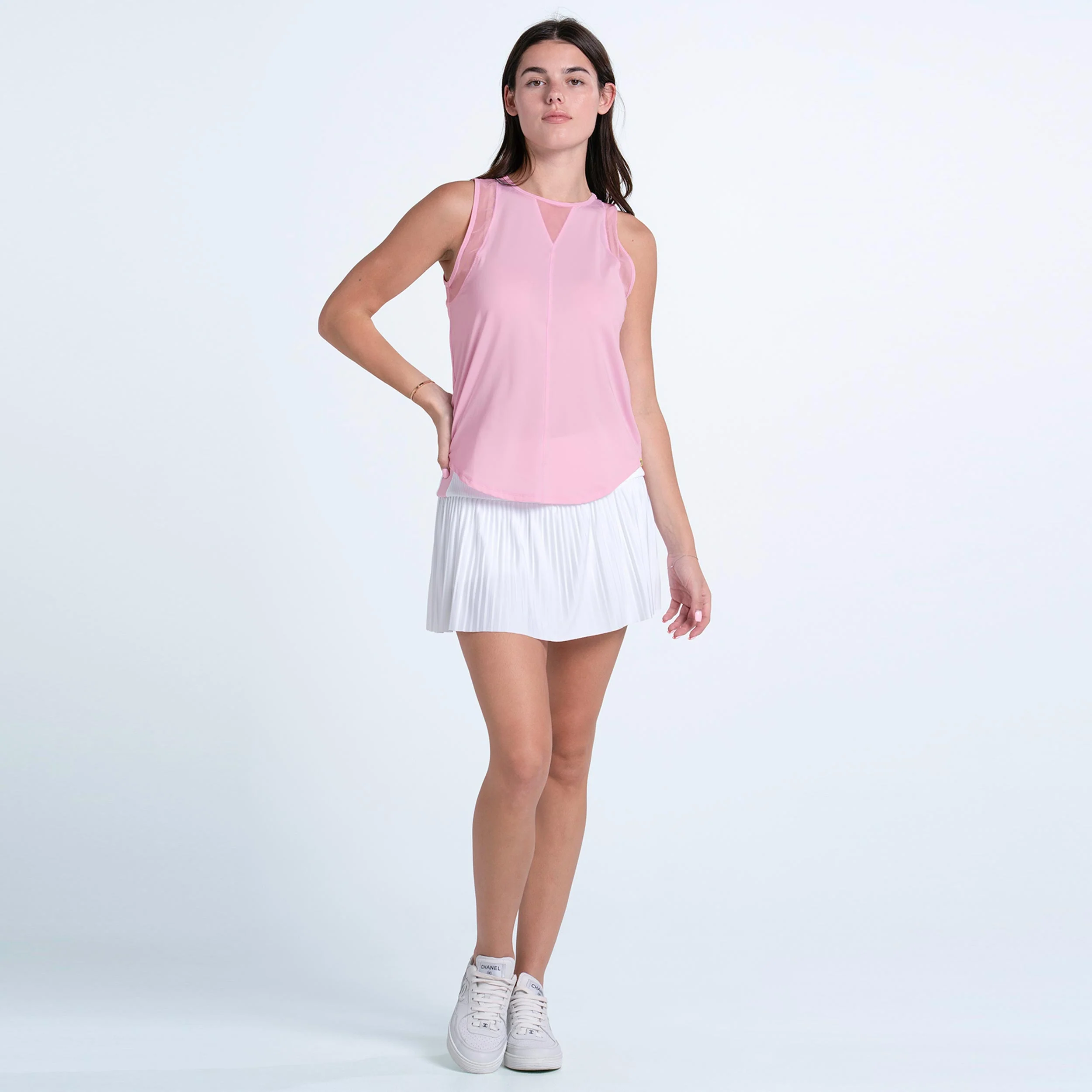Chill Out Linne Damer - rosa, vit - Image 3