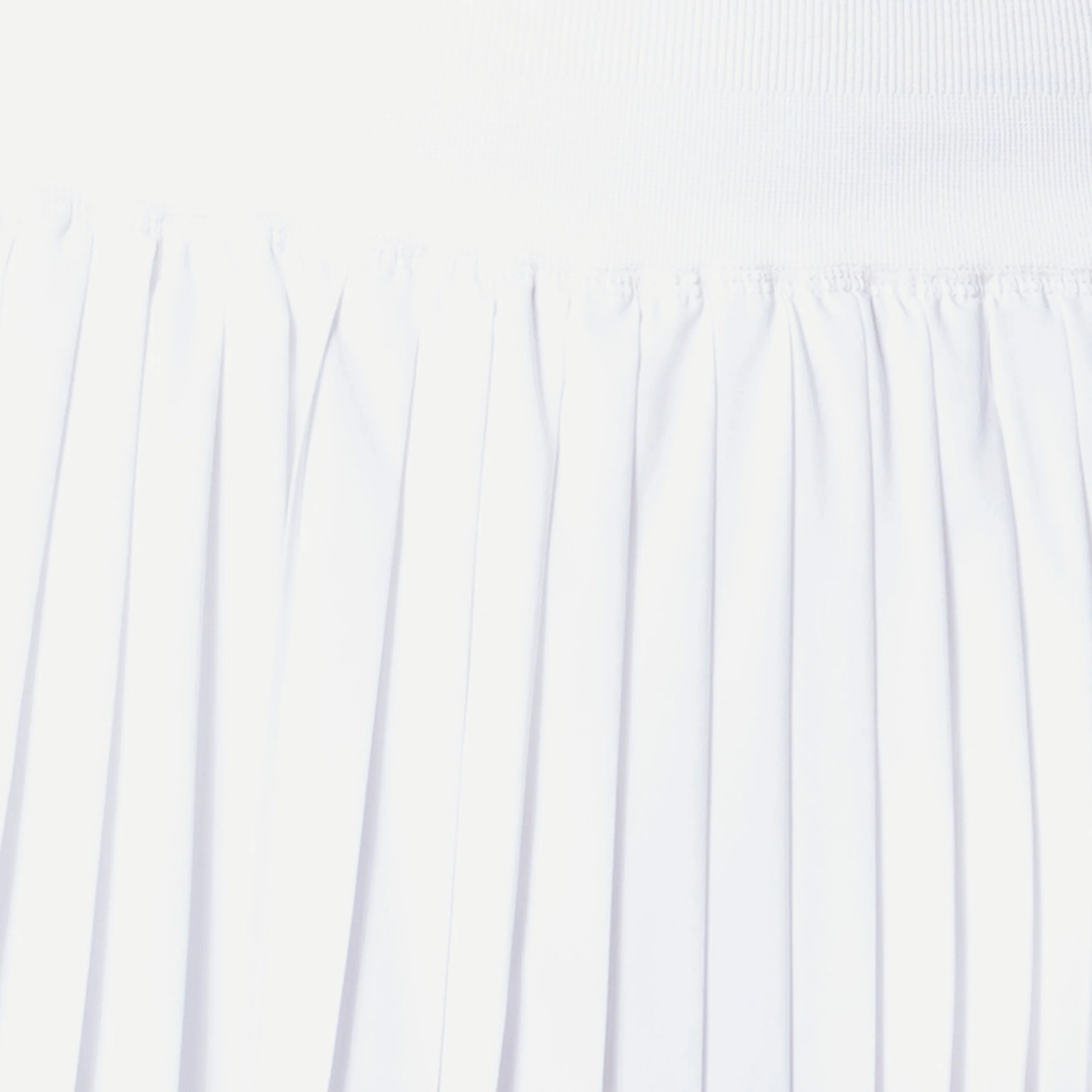 Linen Streak Pleated Kjol Damer - vit, turkos - Image 4