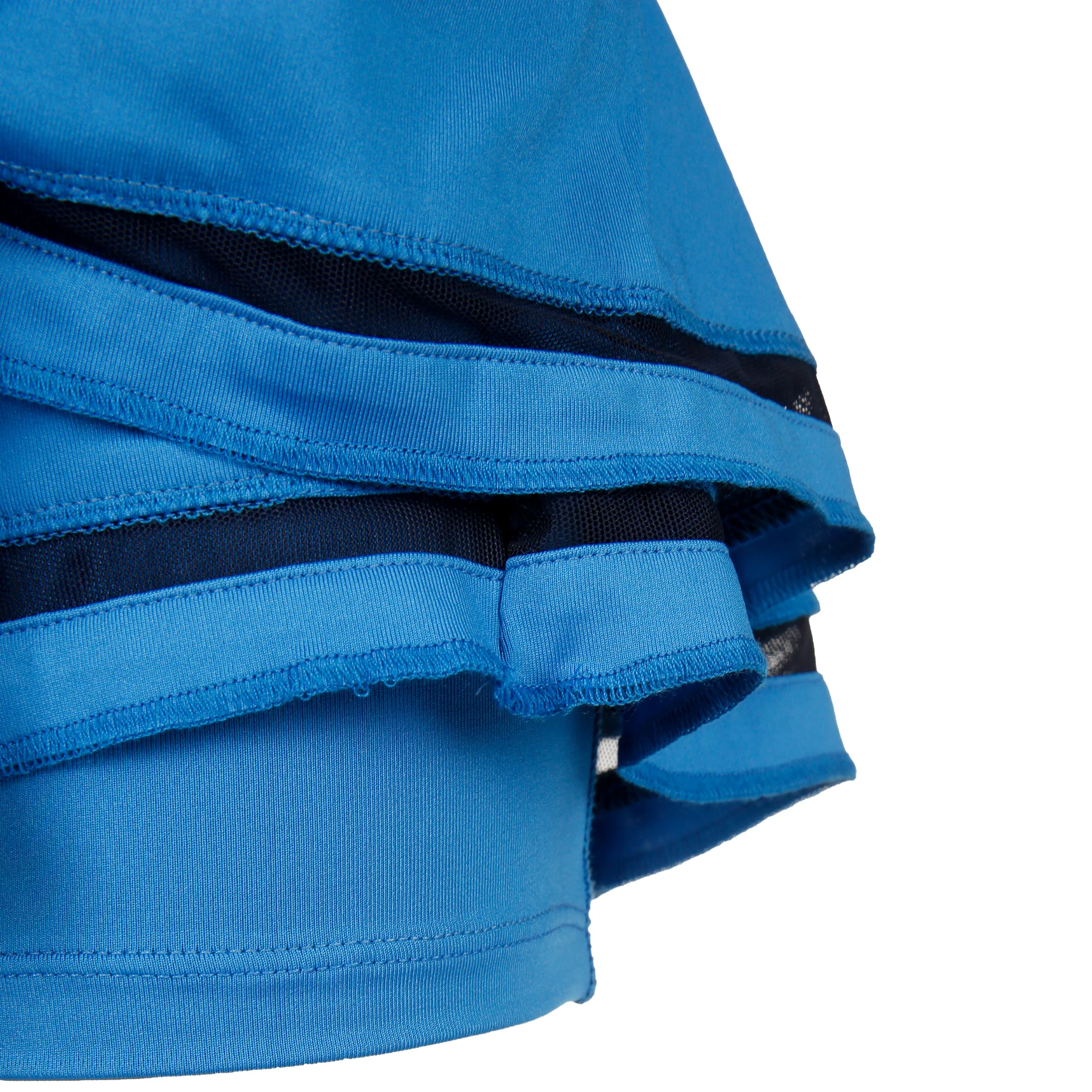 Long Pleat Tier Kjol Damer-Blå,Svart - Image 3