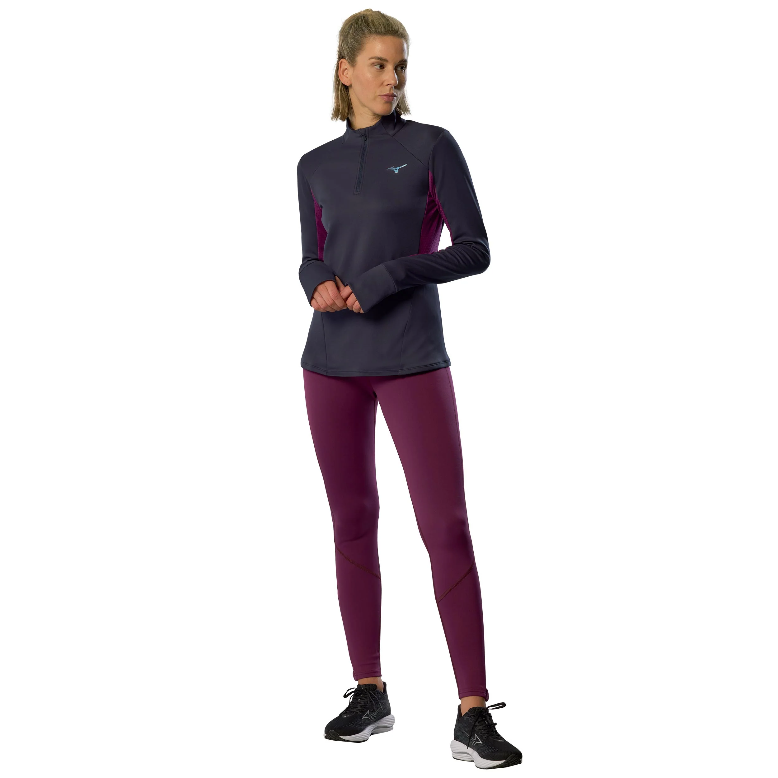 Active Warmalite Half Zip Löpartröja Damer-Blå - Image 8