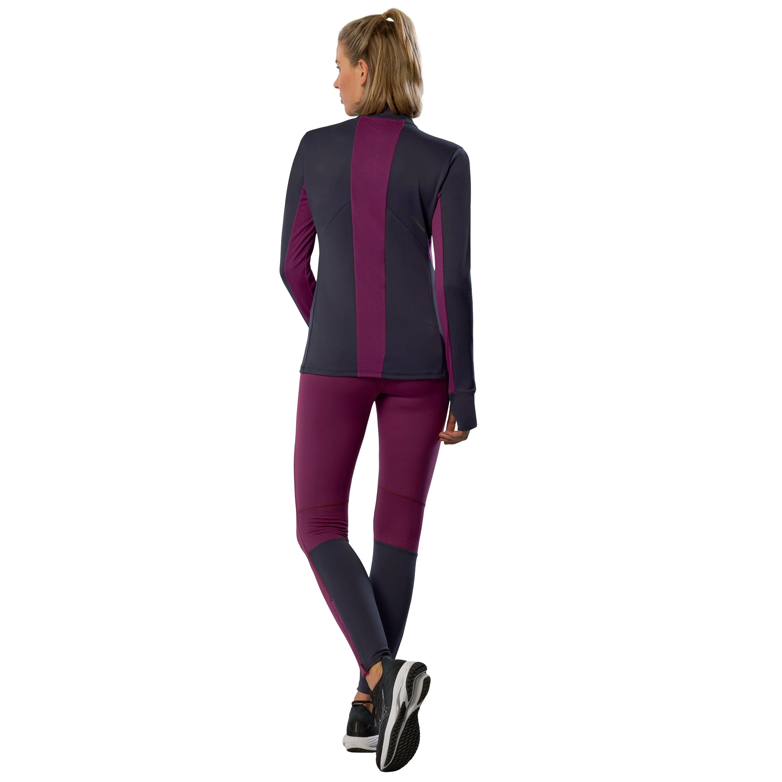 Active Warmalite Half Zip Löpartröja Damer-Blå - Image 9