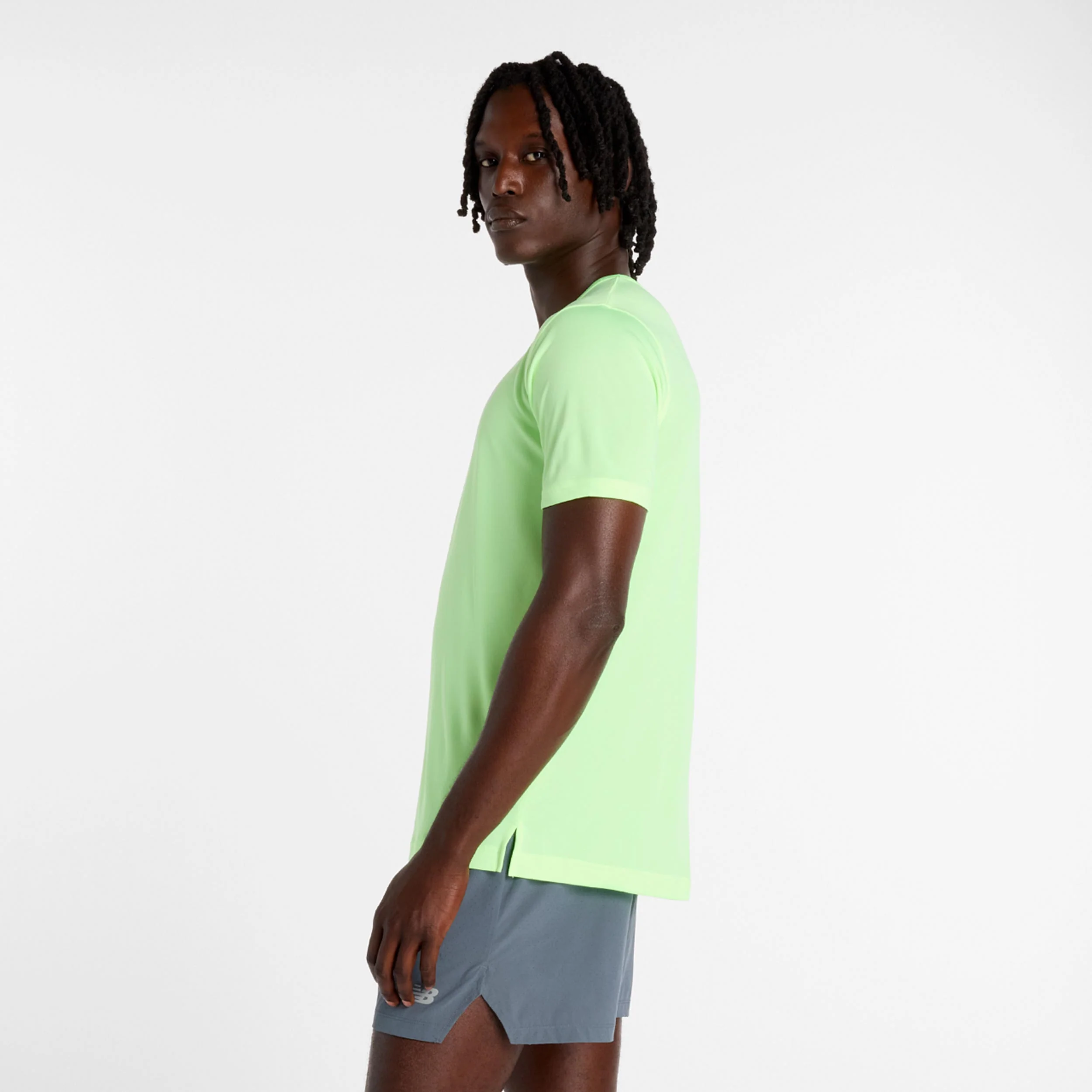Sport Essentials Utility T-shirt Herrar-lime, vit - Image 3