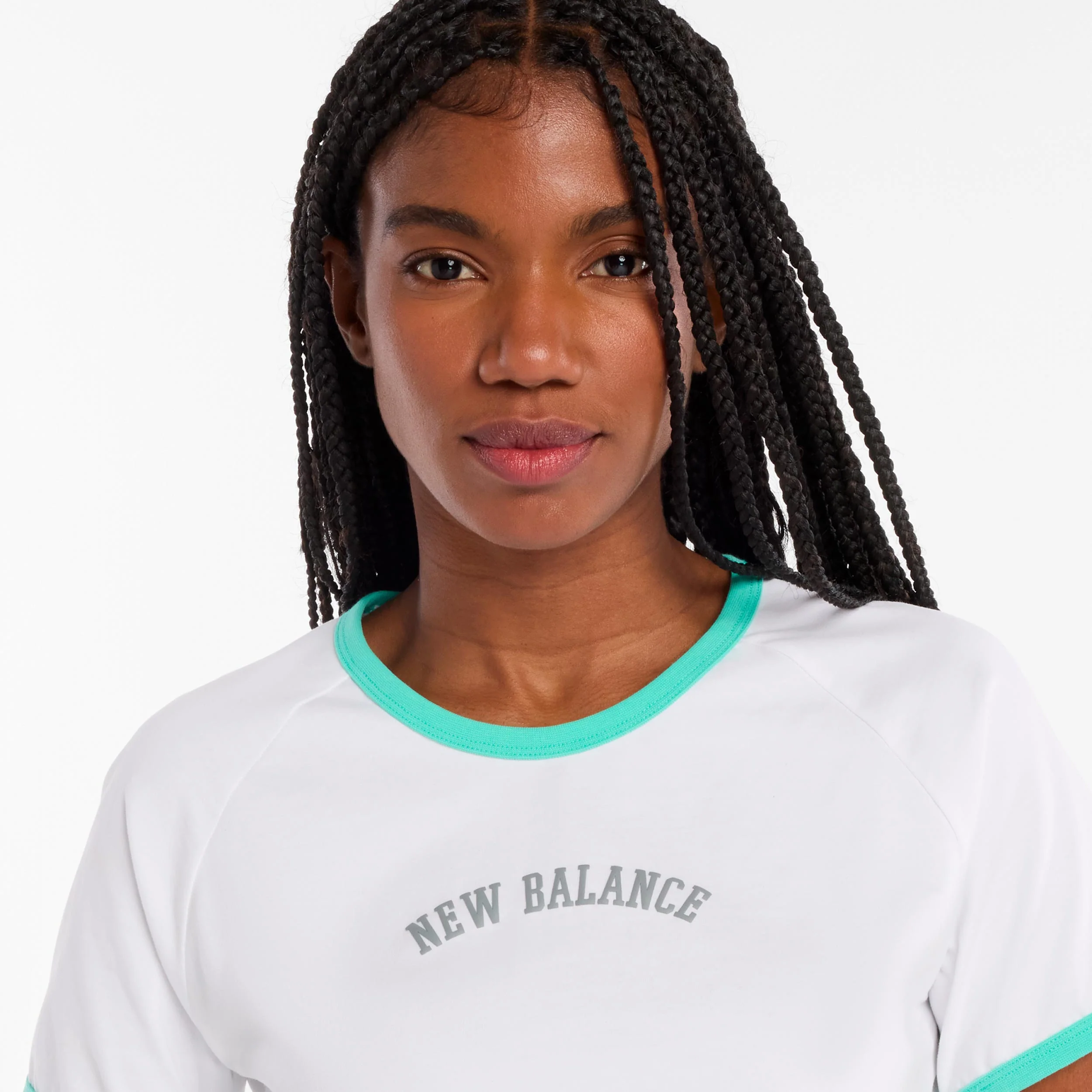 Tennis Practice T-shirt Damer-vit, grön - Image 4