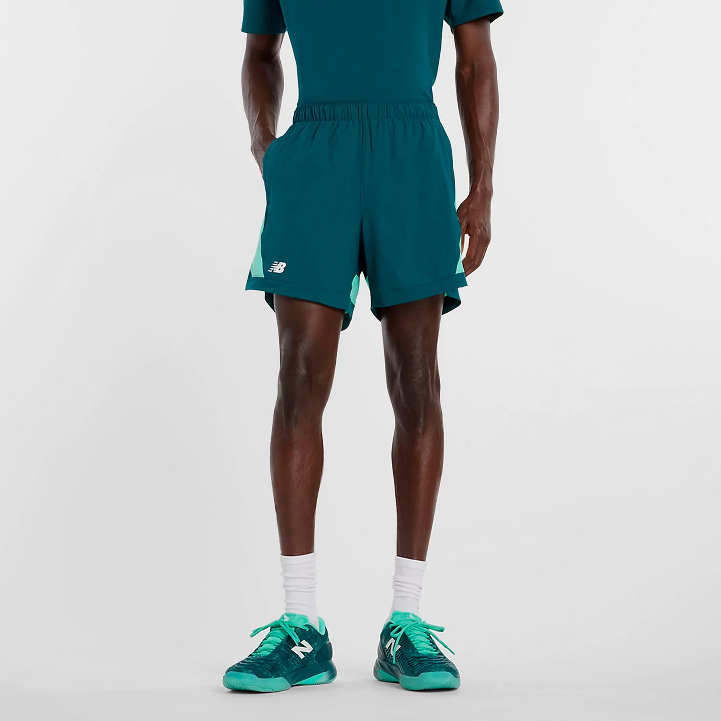 Tournament Novelty Shorts Herrar-petrol, vit