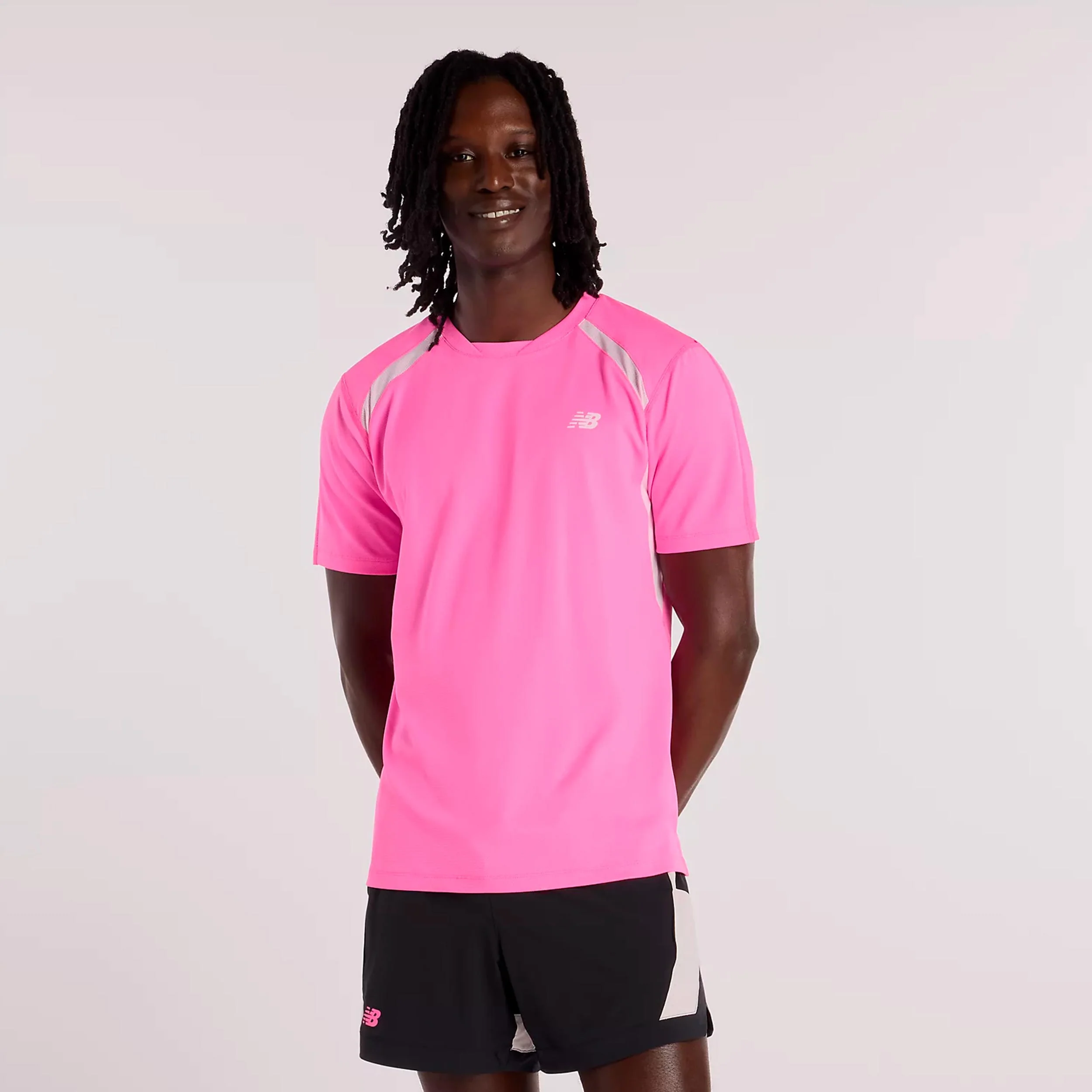 Tournament Novelty T-shirt Herrar-pink, vit