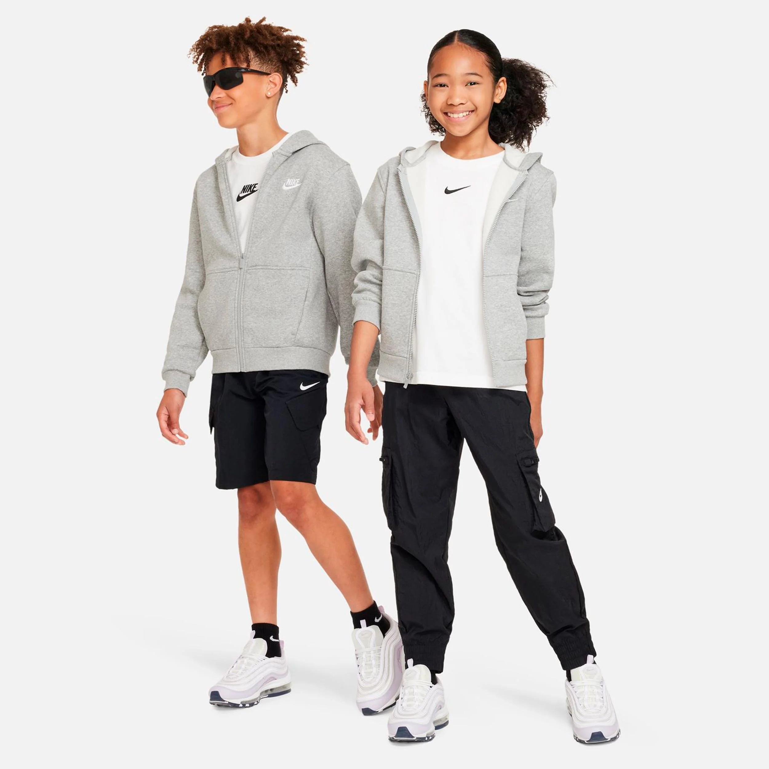 Club Fleece Full-Zip Sweat-jacka Barn - grå - Image 7