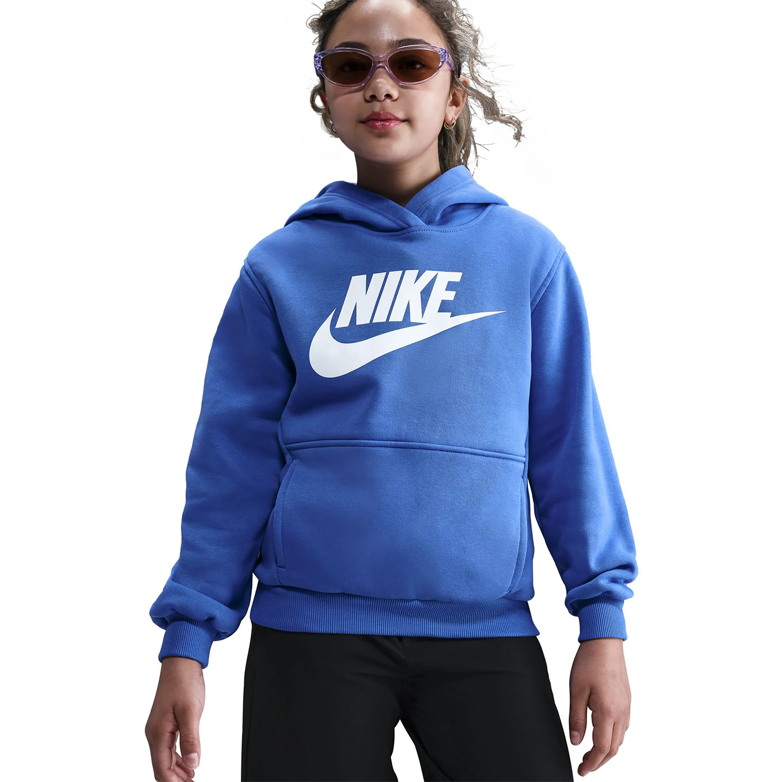 Club Fleece Huvtröja Barn-Blå - Image 3