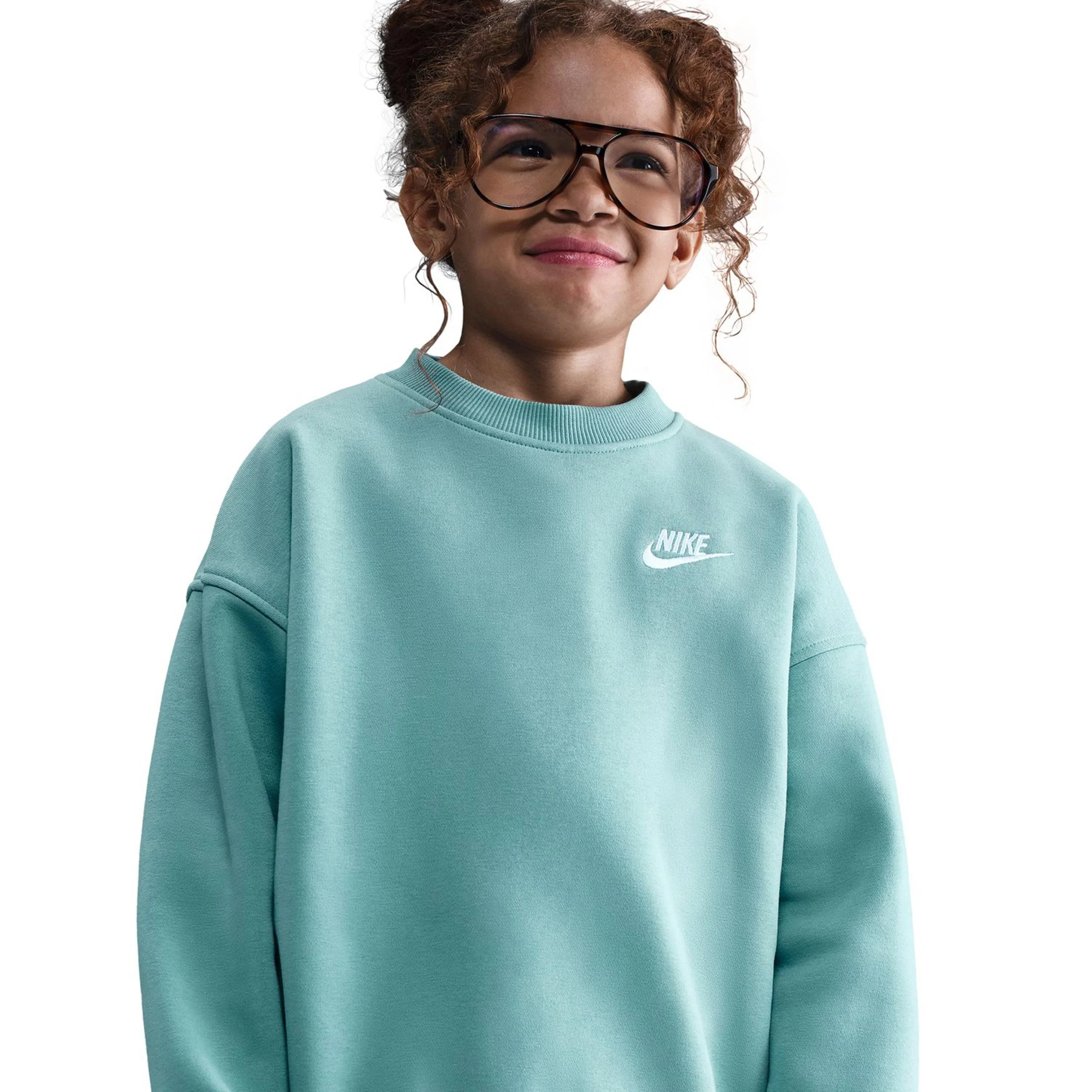 Club Fleece Oversized Crew Tröja Flickor-Visdom - Image 4