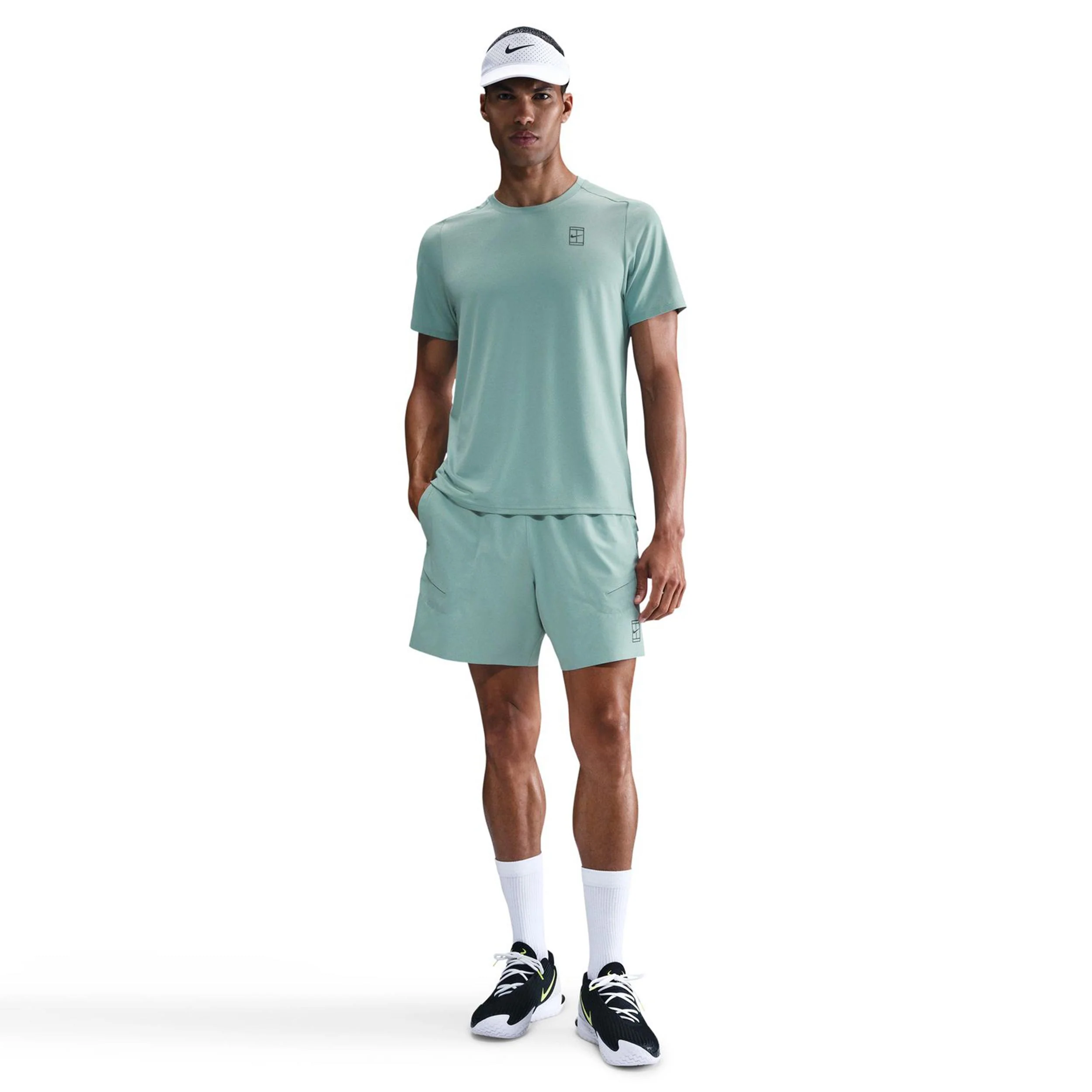 Court Dri-Fit Advantage 6in Shorts Herrar-Blågrå - Image 2
