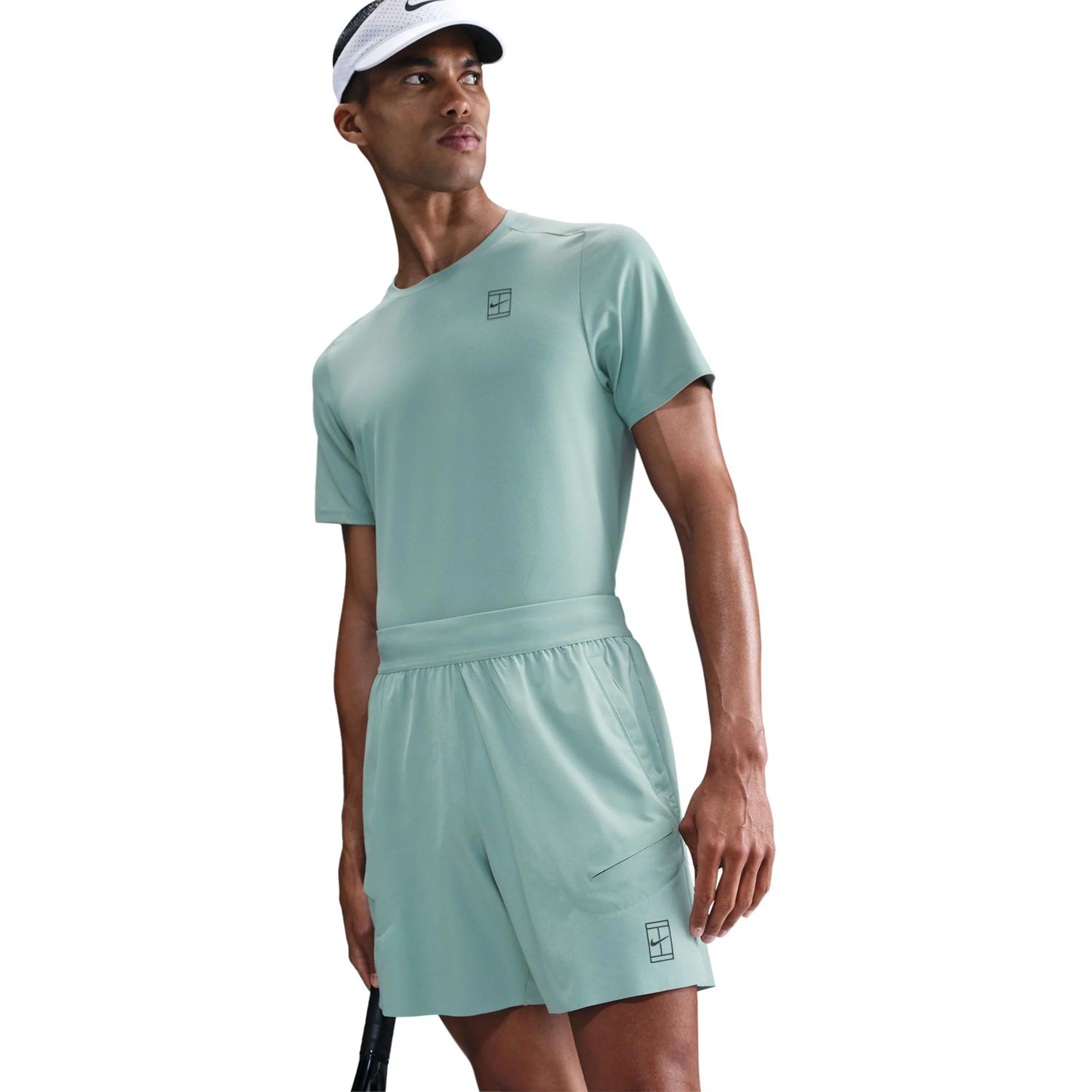 Court Dri-Fit Advantage 6in Shorts Herrar-Blågrå - Image 4
