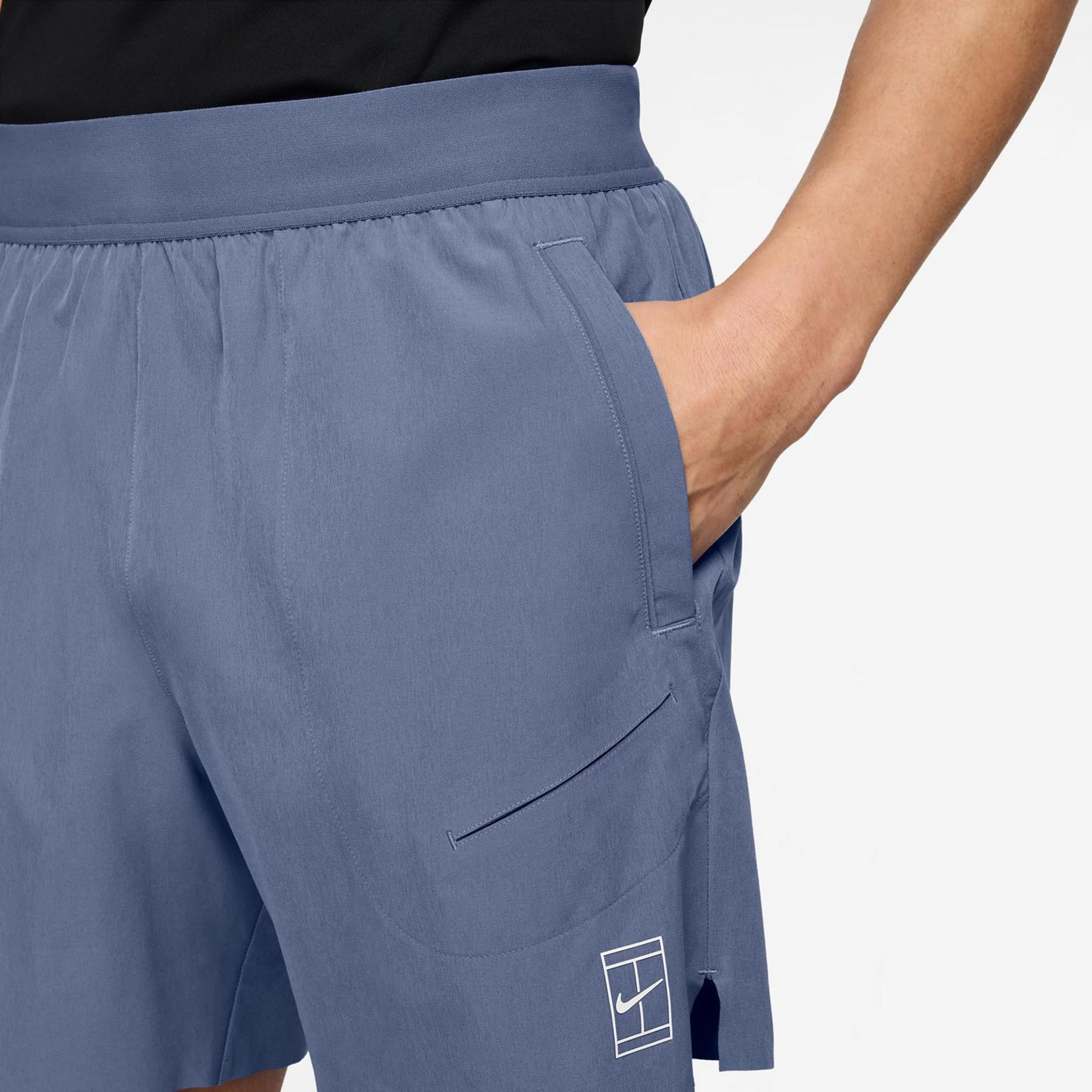 Court Dri-Fit Advantage 6in Shorts Herrar-Blågrå,Vit - Image 4