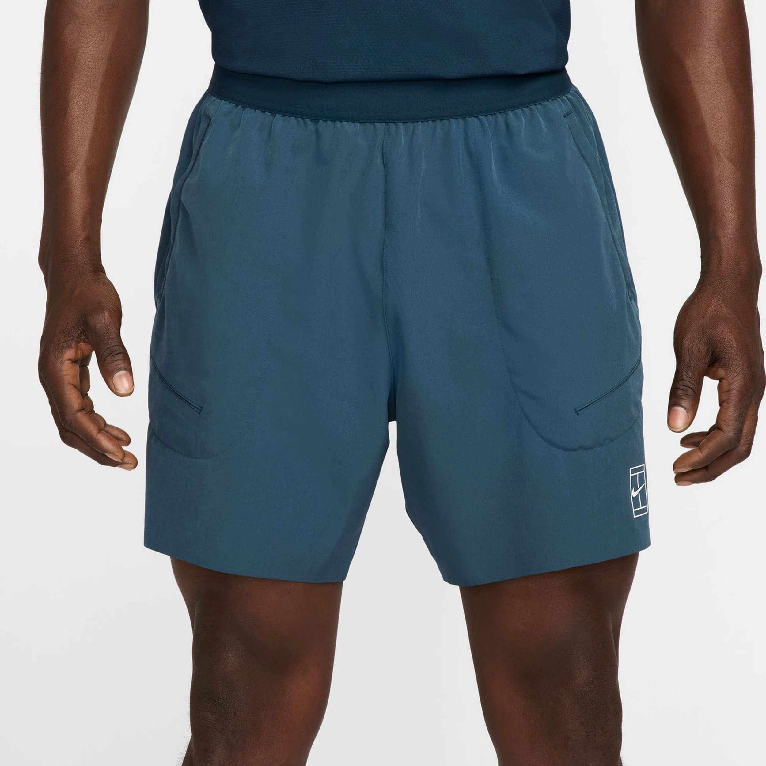 Court Dri-Fit Advantage 6in Shorts Herrar-Mörkblå,Vit - Image 7