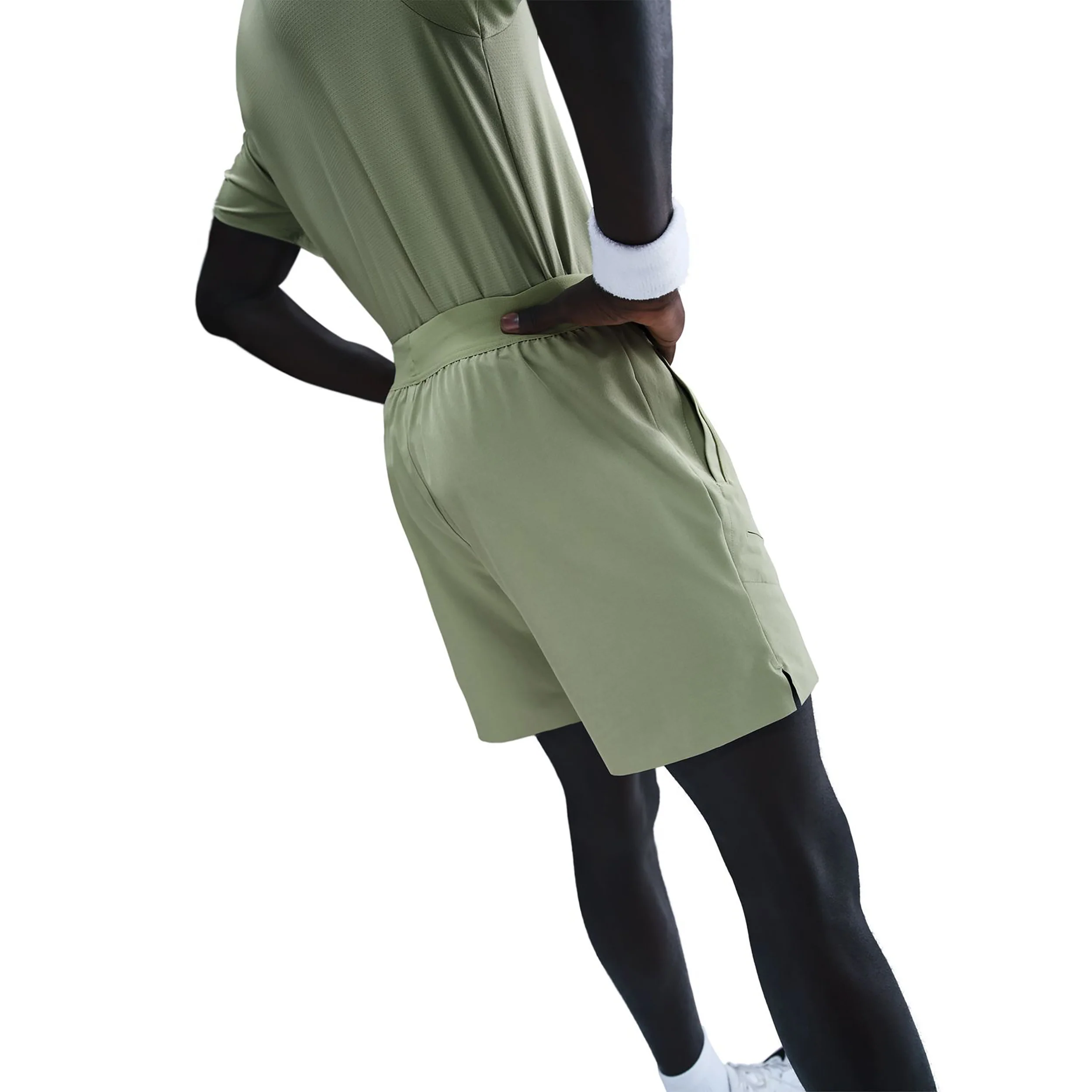 Court Dri-FIT Advantage 6in Shorts Herrar - oliv, vit - Image 4