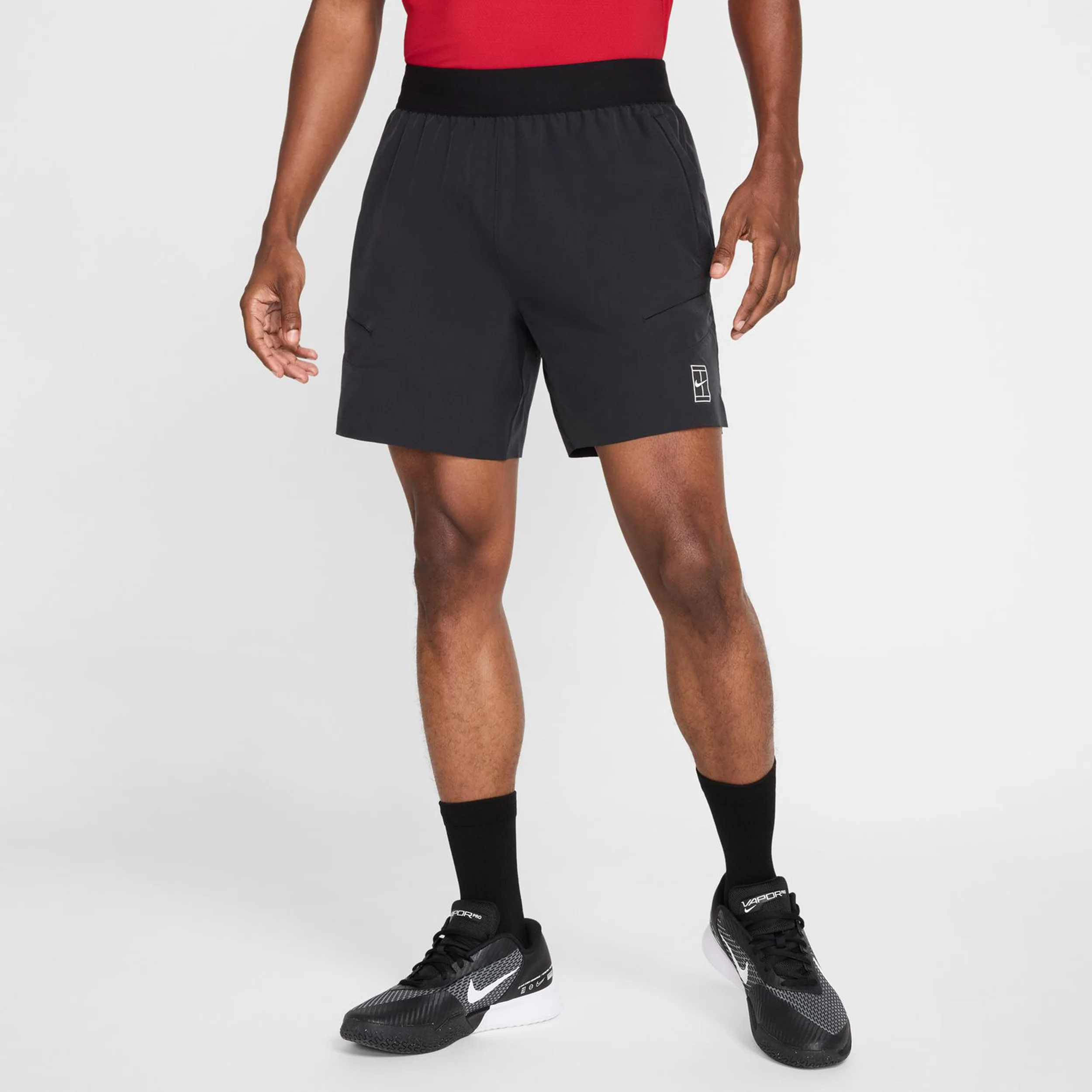 Court Dri-Fit Advantage 6in Shorts Herrar-Svart,Vit - Image 5