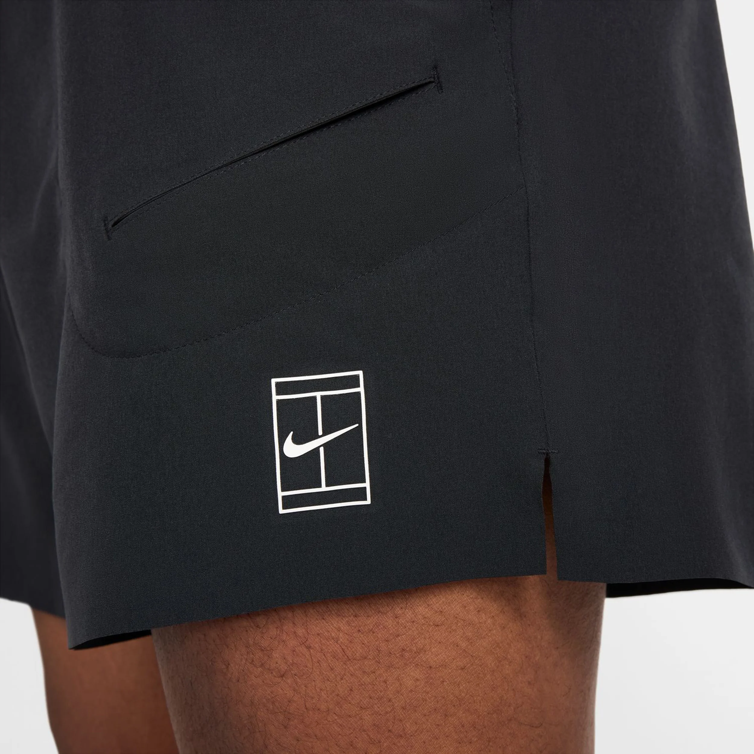 Court Dri-Fit Advantage 6in Shorts Herrar-Svart,Vit - Image 9