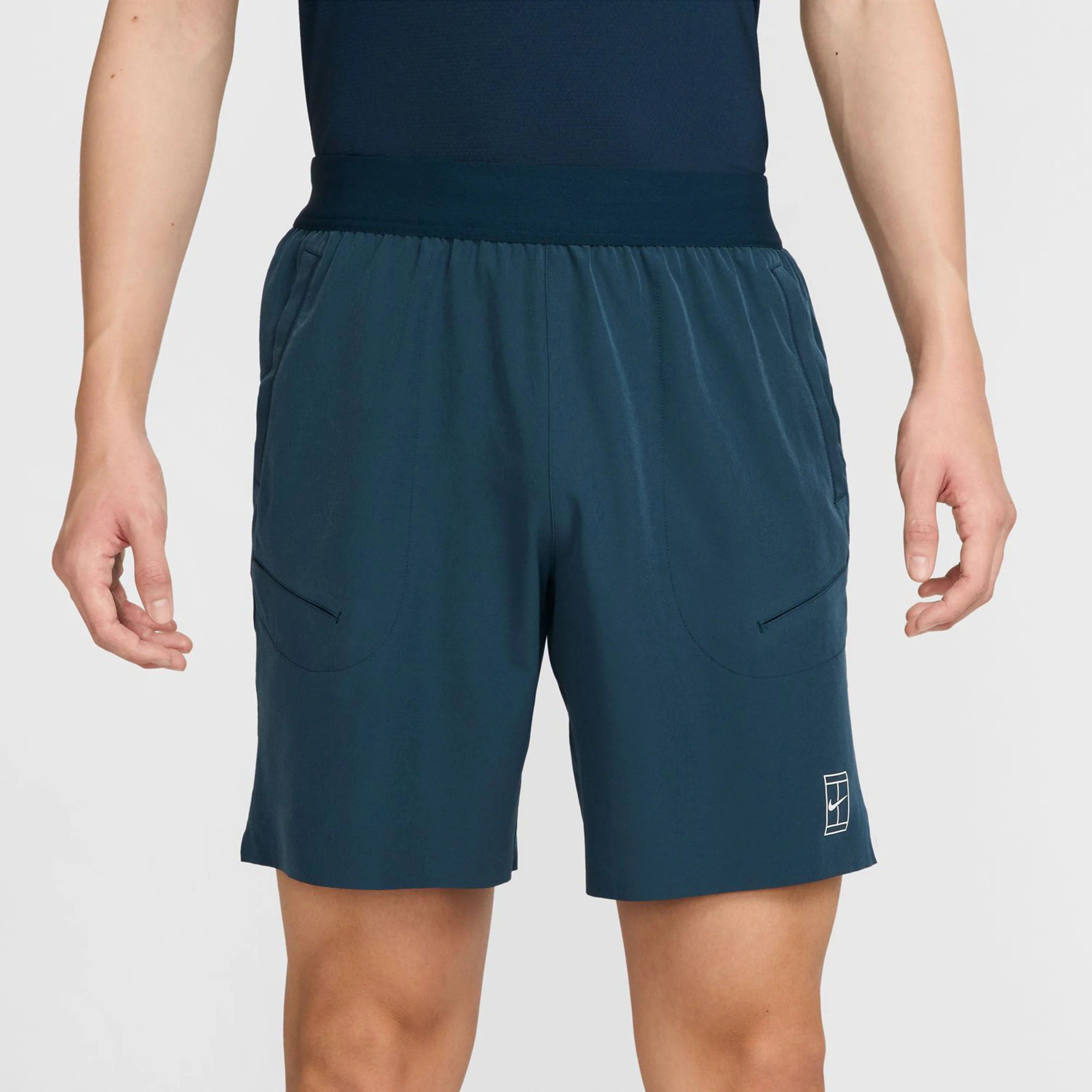 Court Dri-Fit Advantage 8in Shorts Herrar-Mörkblå,Vit - Image 7