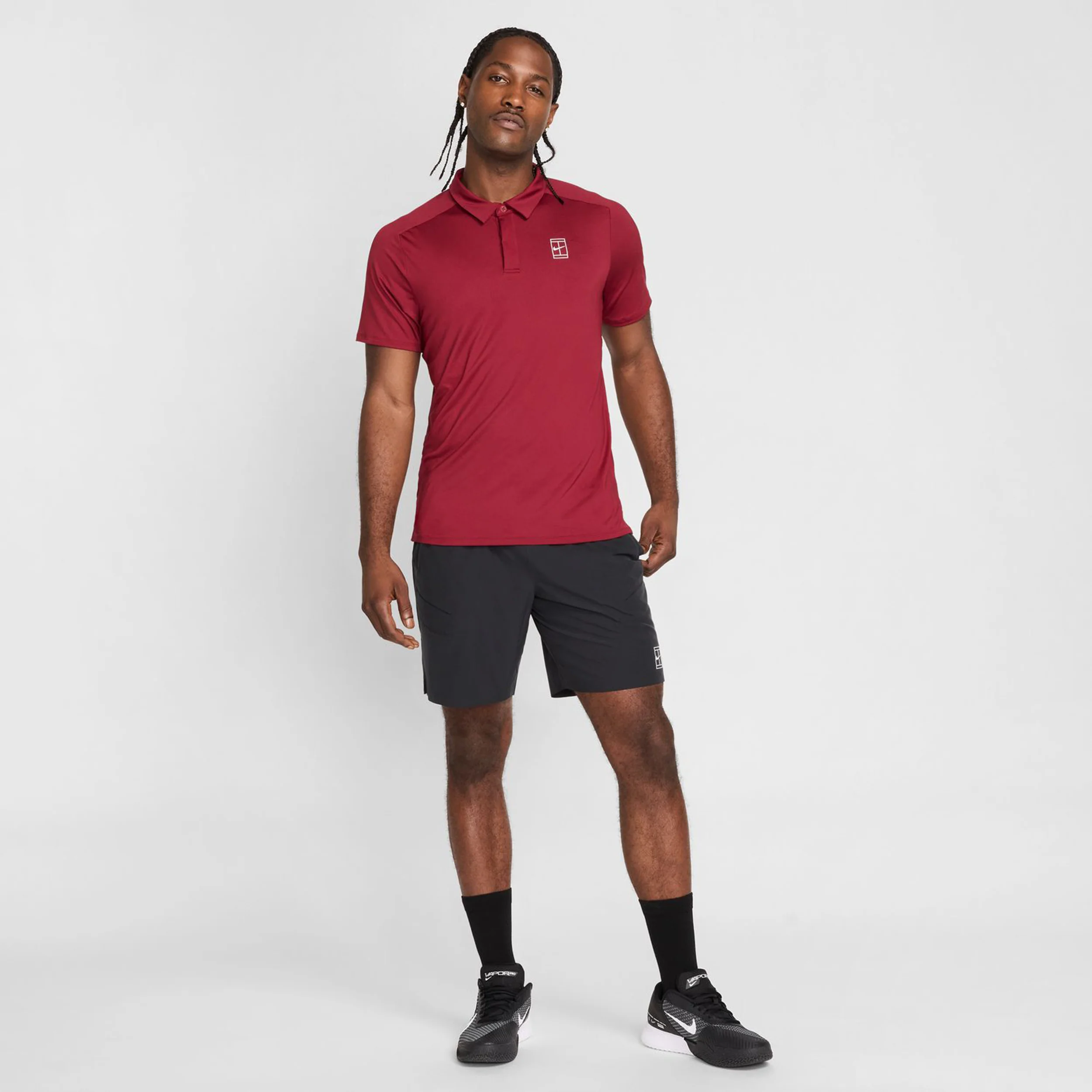 Court Dri-Fit Advantage 8in Shorts Herrar-Svart,Vit - Image 11