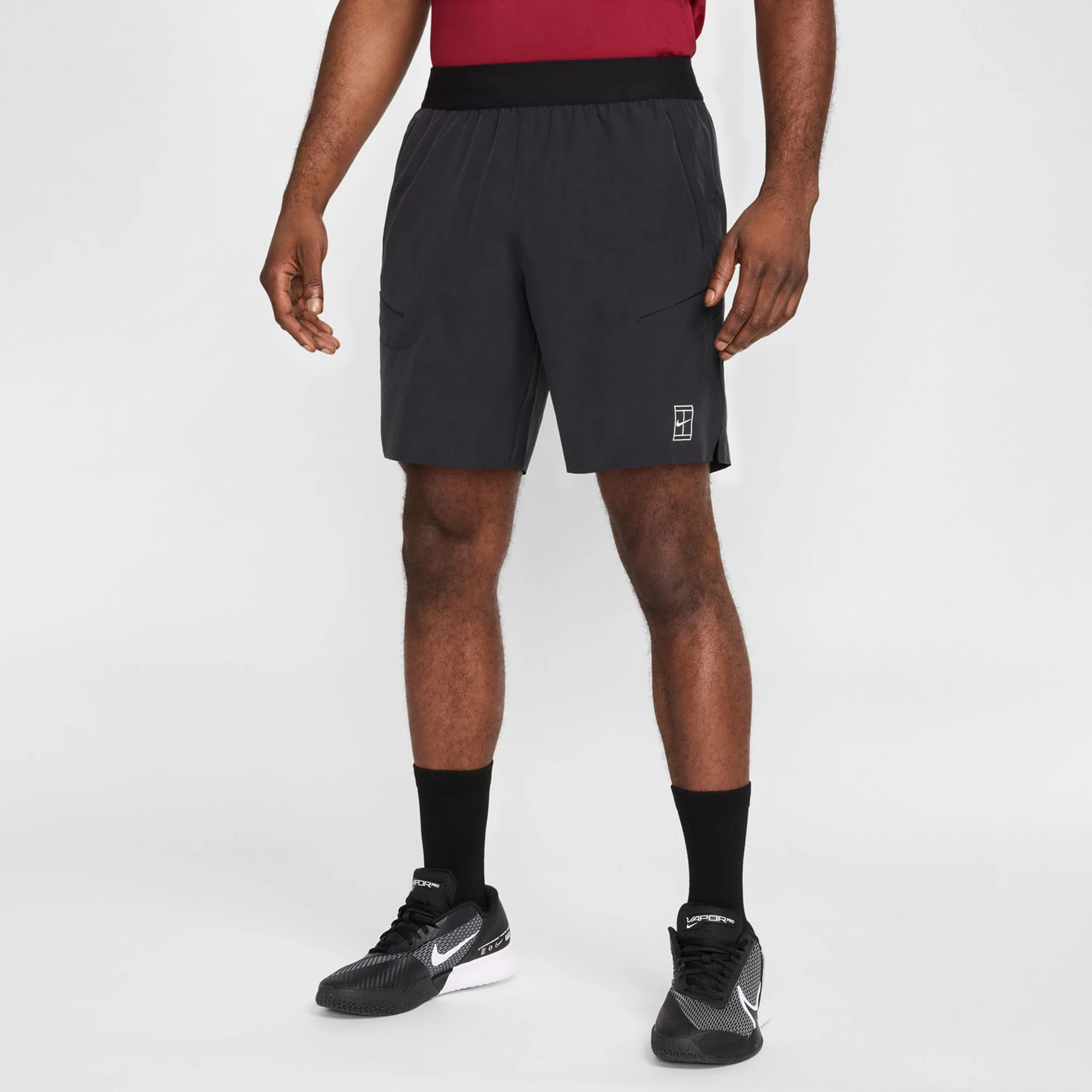 Court Dri-Fit Advantage 8in Shorts Herrar-Svart,Vit - Image 5