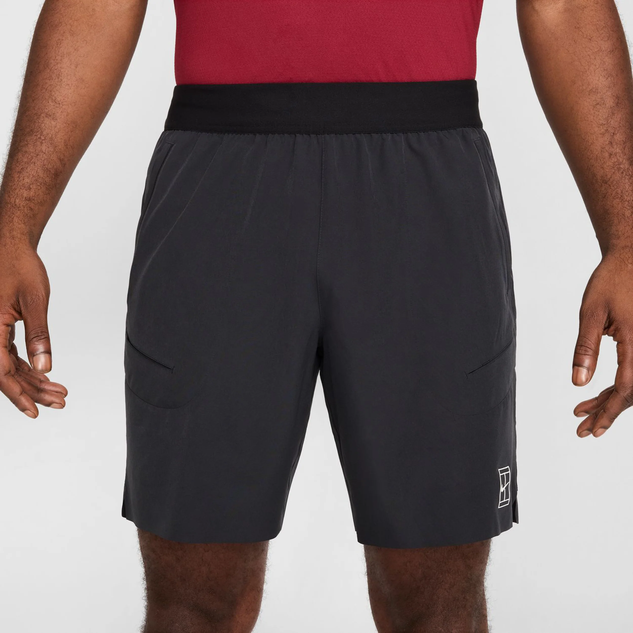 Court Dri-Fit Advantage 8in Shorts Herrar-Svart,Vit - Image 6
