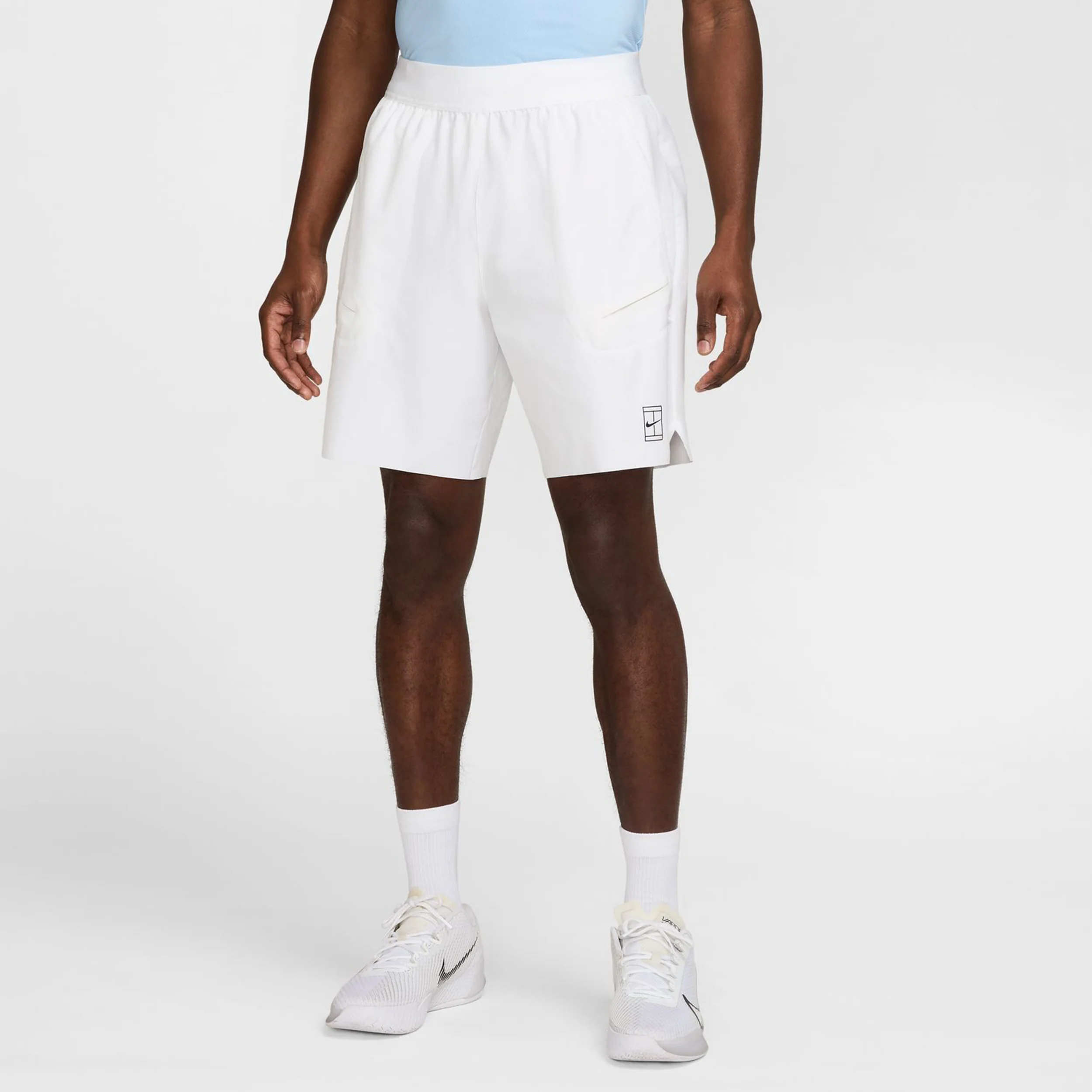 Court Dri-Fit Advantage 8in Shorts Herrar-Vit,Svart - Image 4