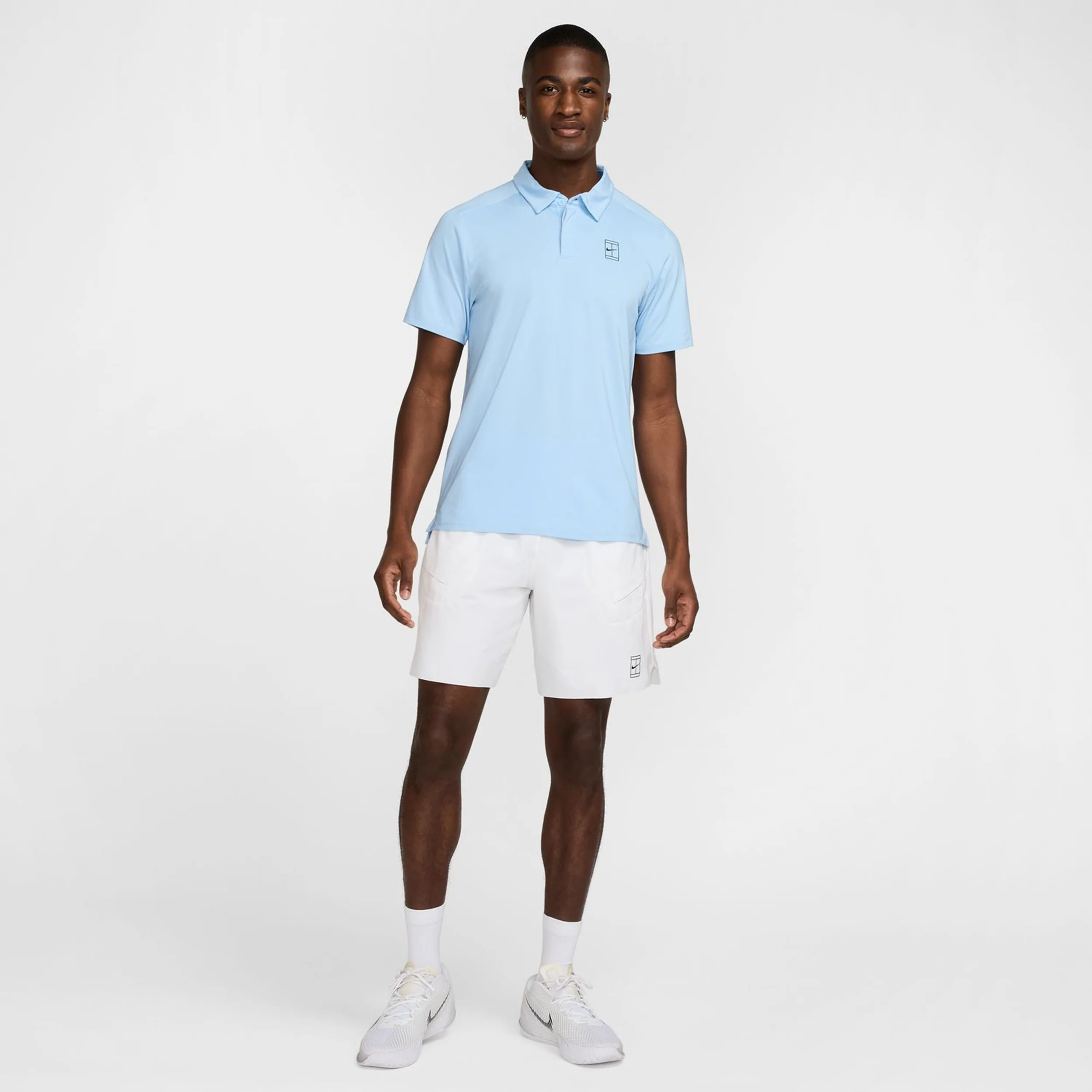 Court Dri-Fit Advantage 8in Shorts Herrar-Vit,Svart - Image 9