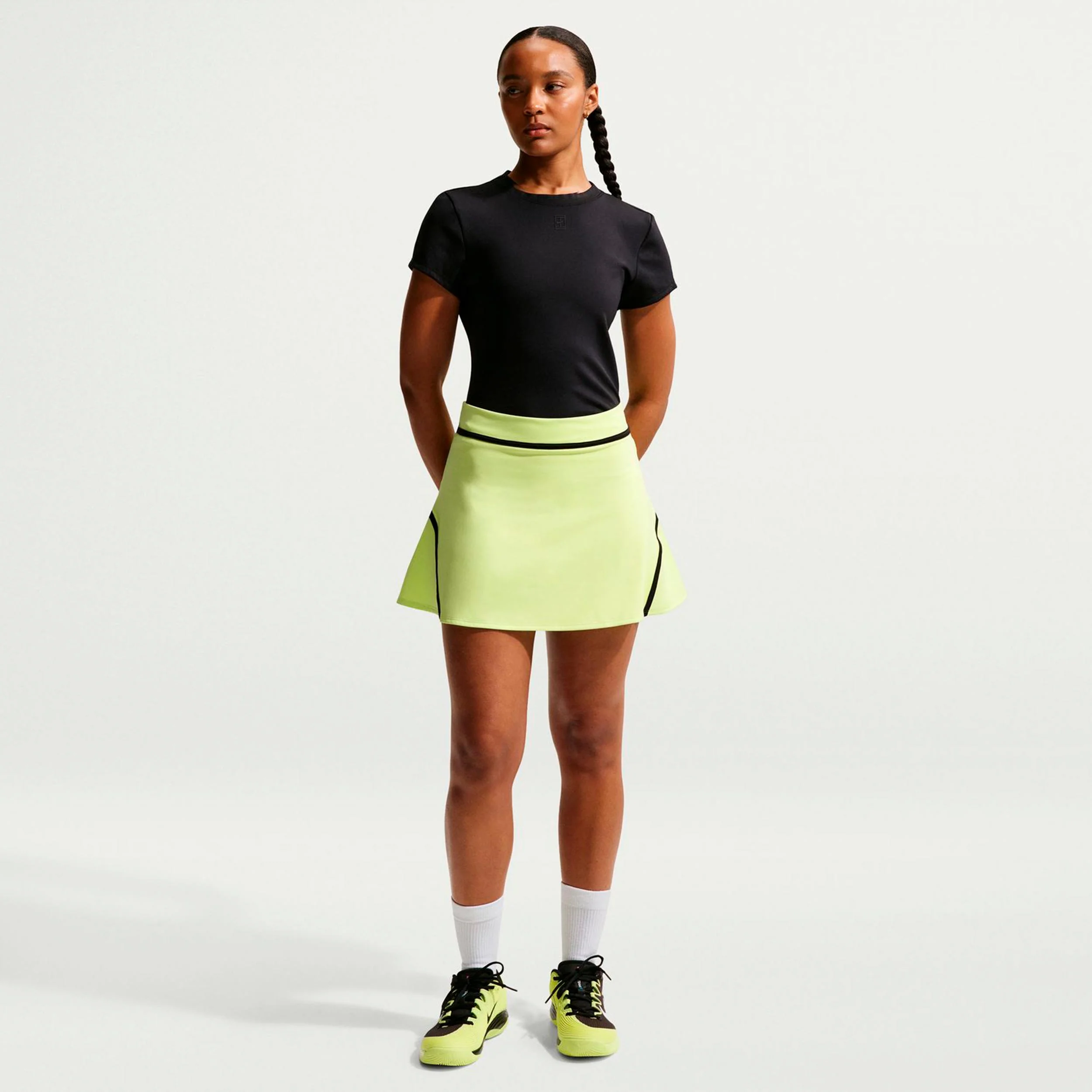 Court Dri-Fit Advantage High Rise Kjol Damer-lime - Image 2