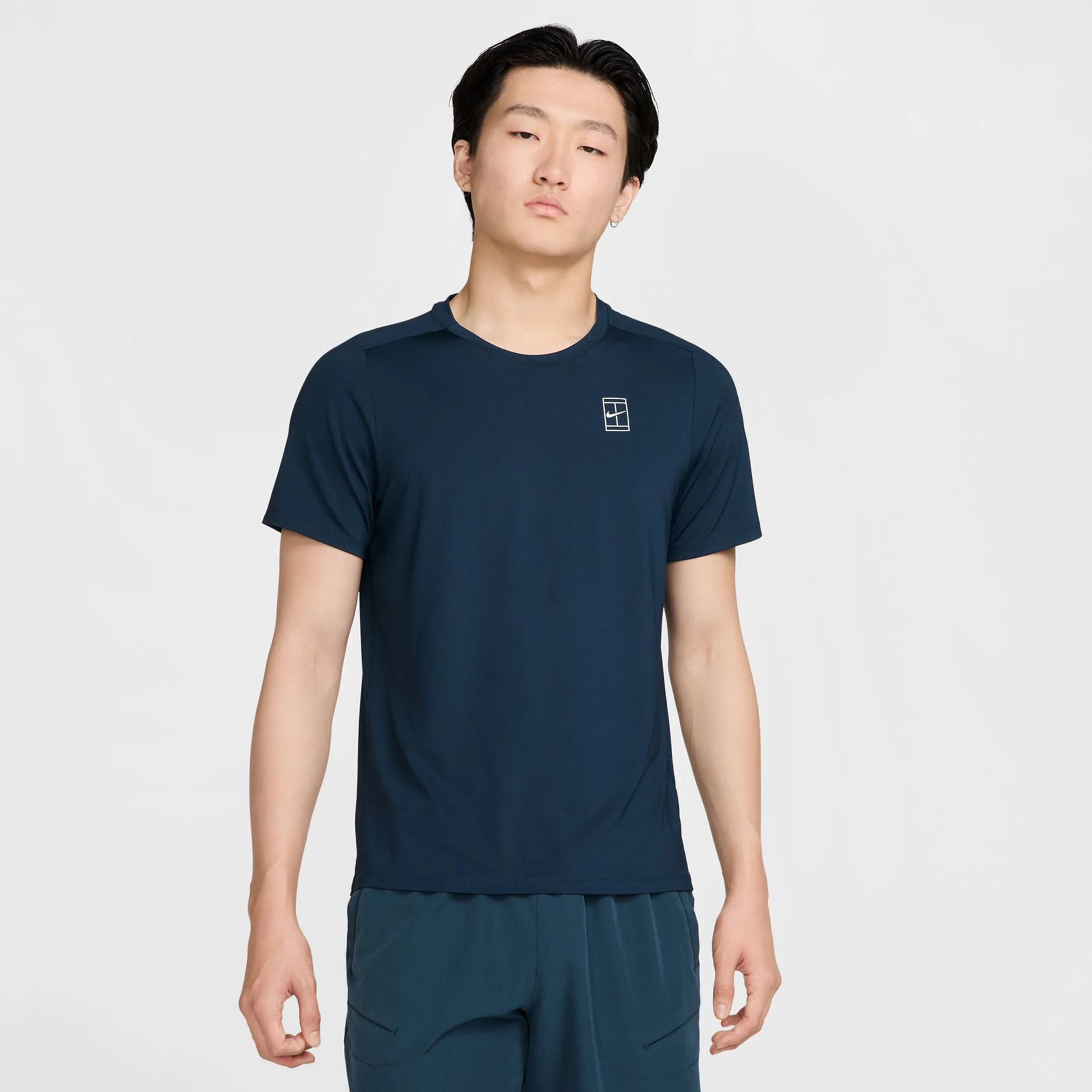 Court Dri-Fit Advantage T-shirt Herrar-Mörkblå,Vit - Image 4