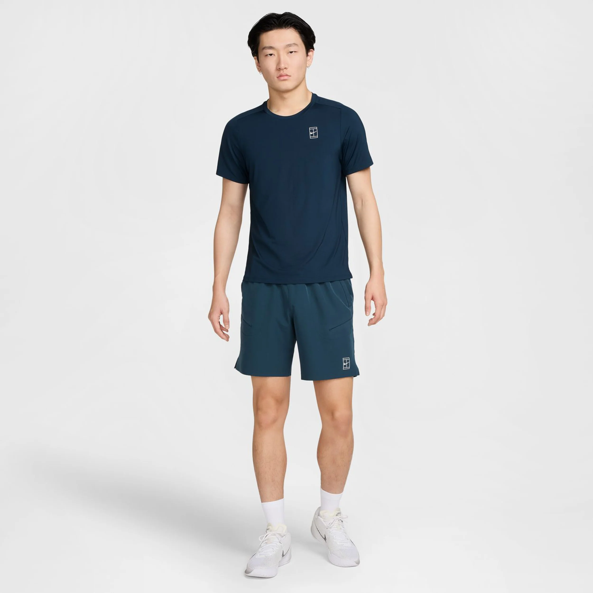Court Dri-Fit Advantage T-shirt Herrar-Mörkblå,Vit - Image 9
