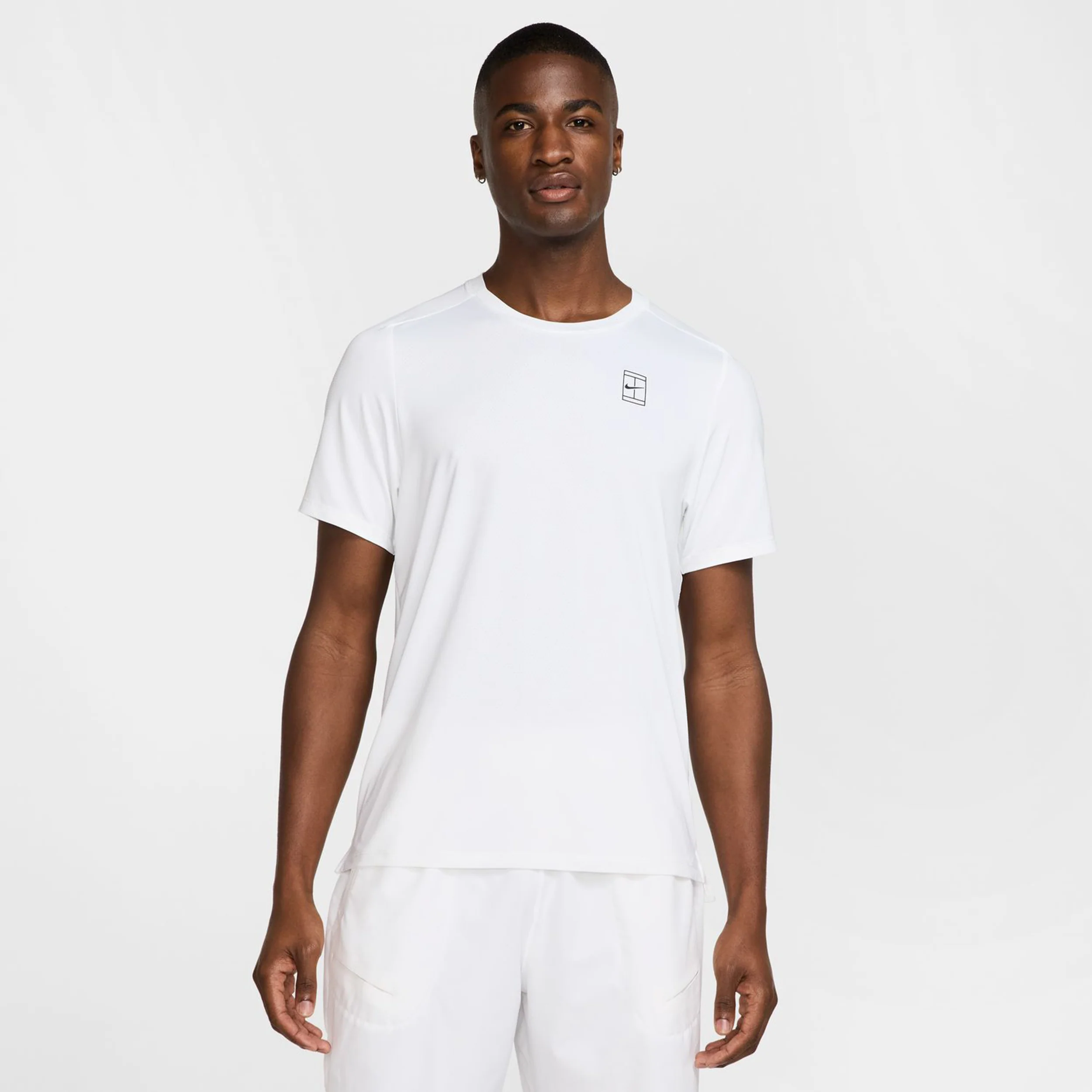 Court Dri-Fit Advantage T-shirt Herrar-Vit,Svart - Image 4