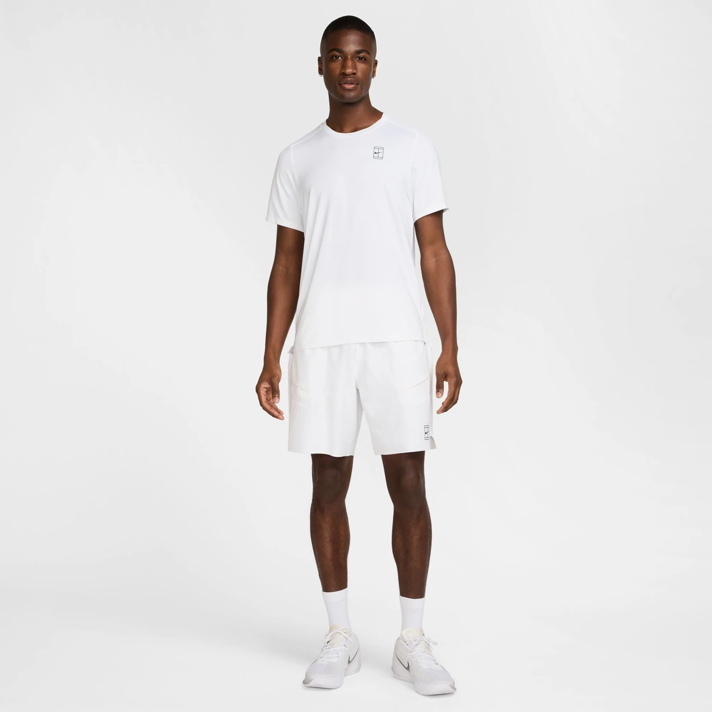 Court Dri-Fit Advantage T-shirt Herrar-Vit,Svart - Image 9