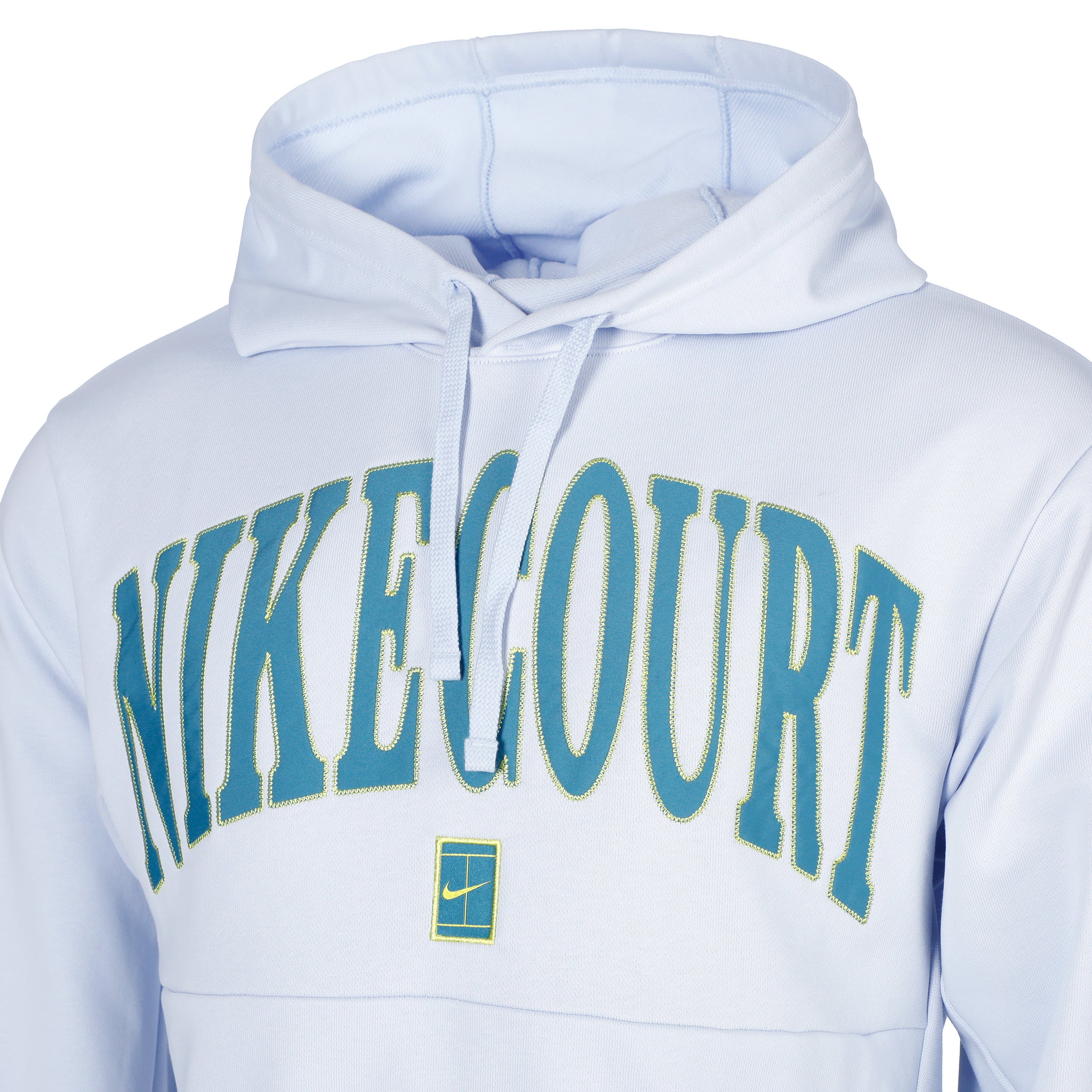 Court Dri-Fit Fleece Heritage Huvtröja Herrar-Ljusgrå,Petrol - Image 3