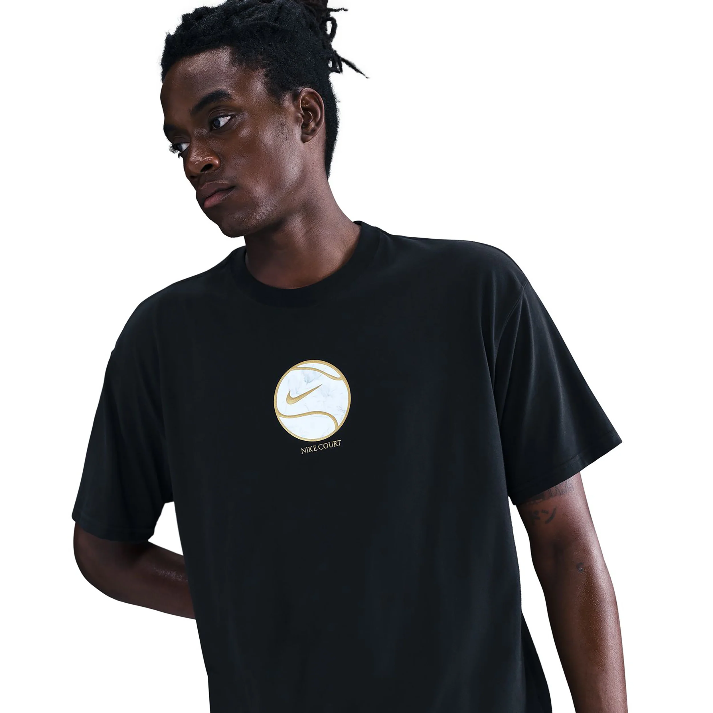 Court Dri-Fit Max 90's T-shirt Herrar-svart - Image 3