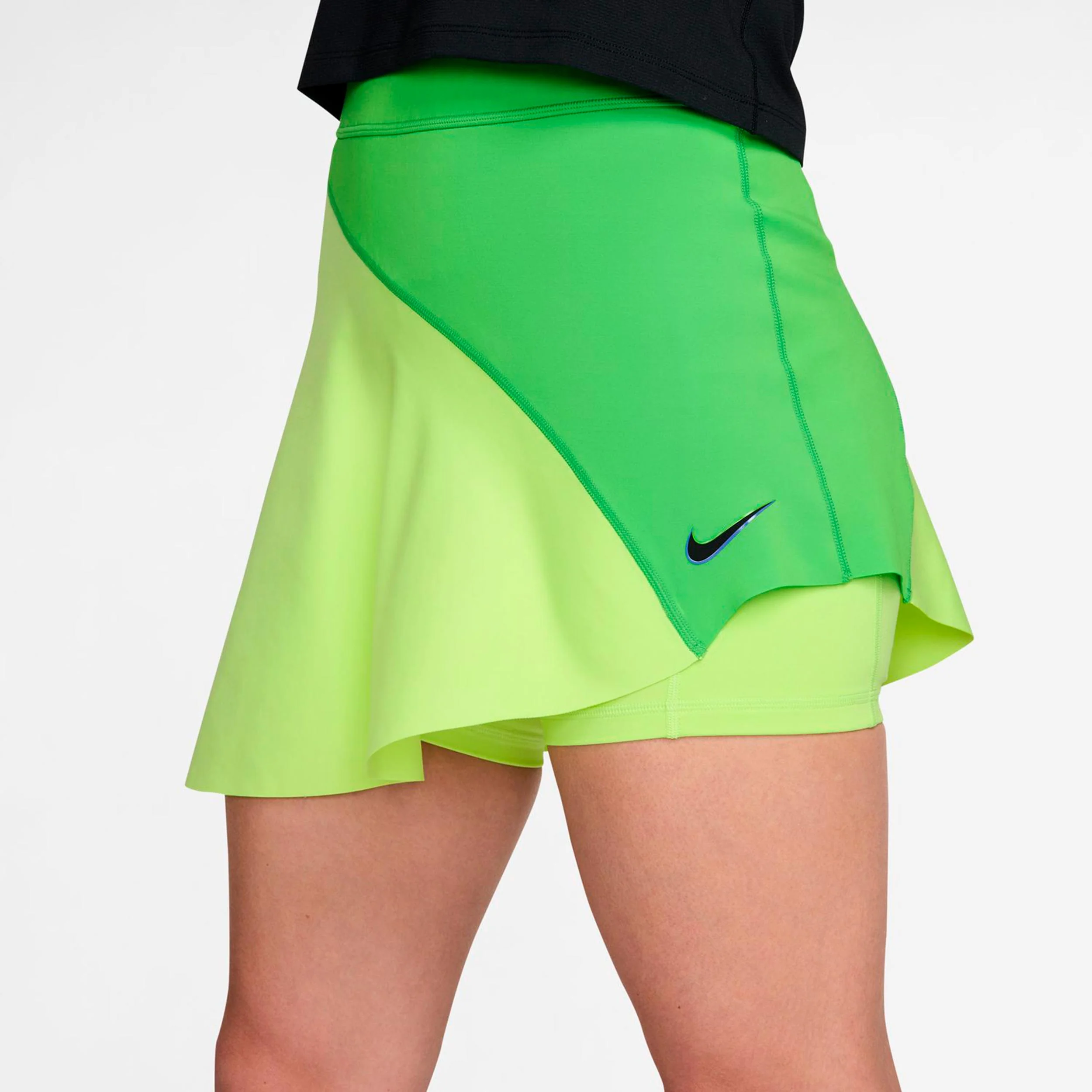 Court Dri-Fit Slam High Rise Kjol Damer-grön, lime