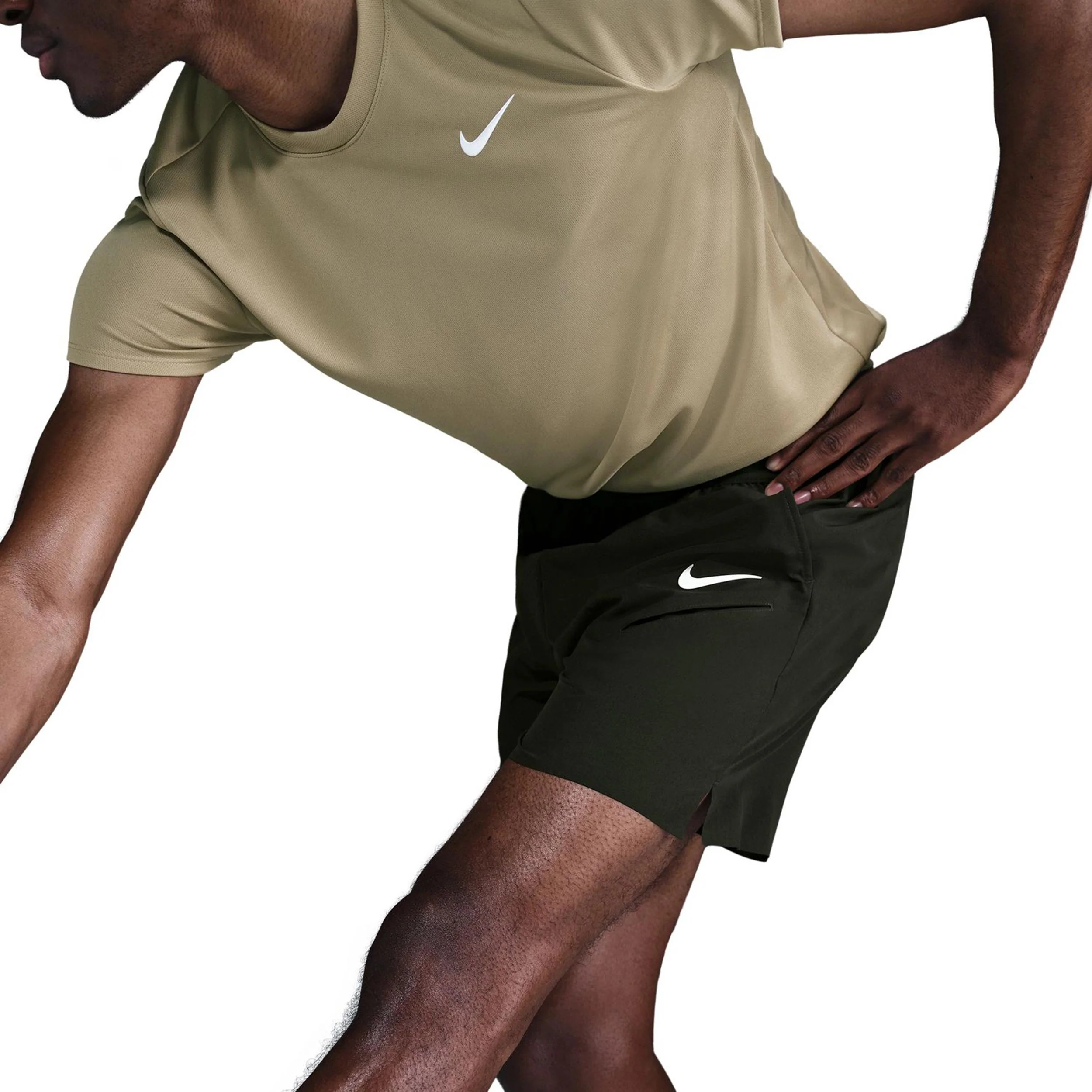 Court Dri-FIT Slam Shorts Herrar-Mörkgrön - Image 4