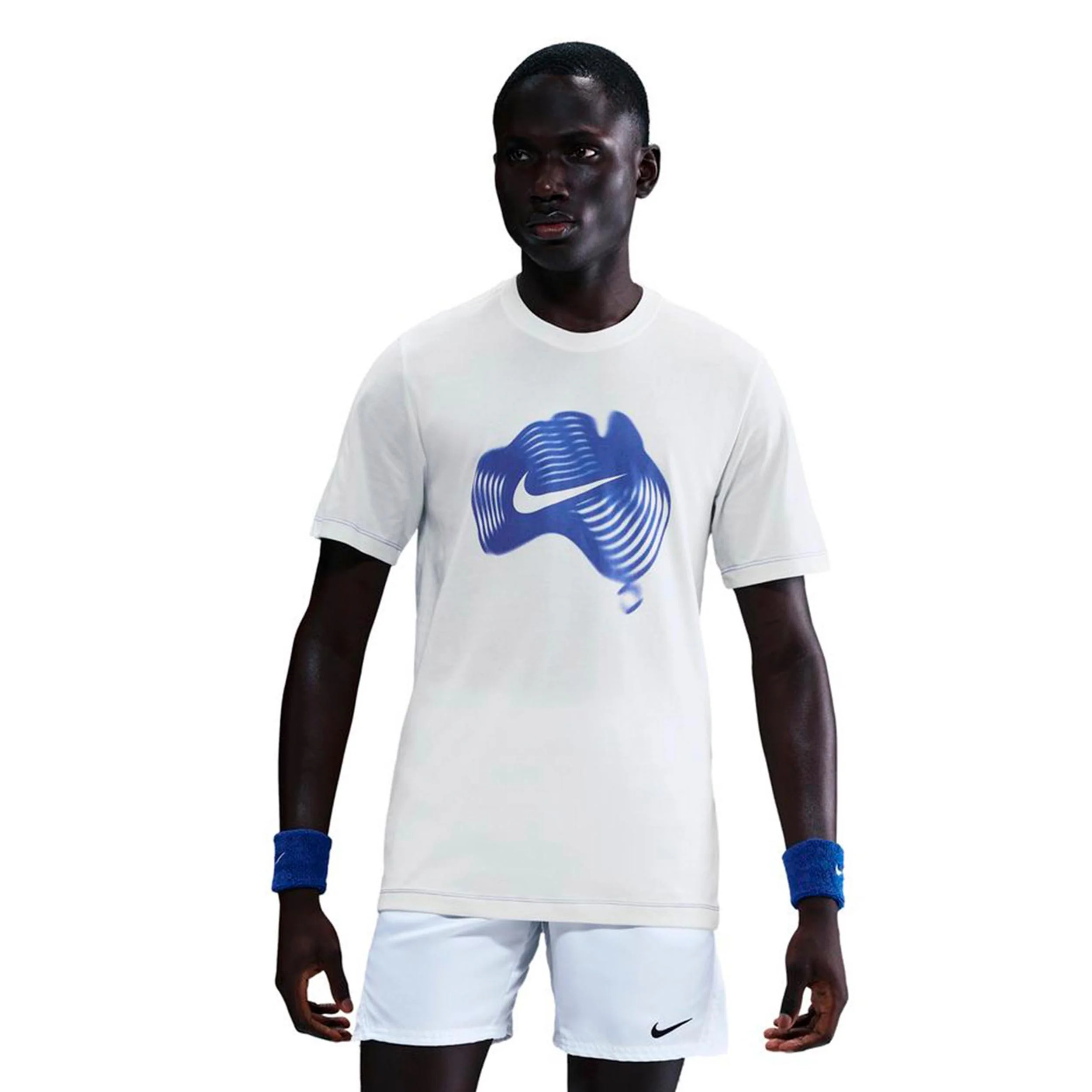 Court Dri-Fit T-shirt Herrar-creme, blå