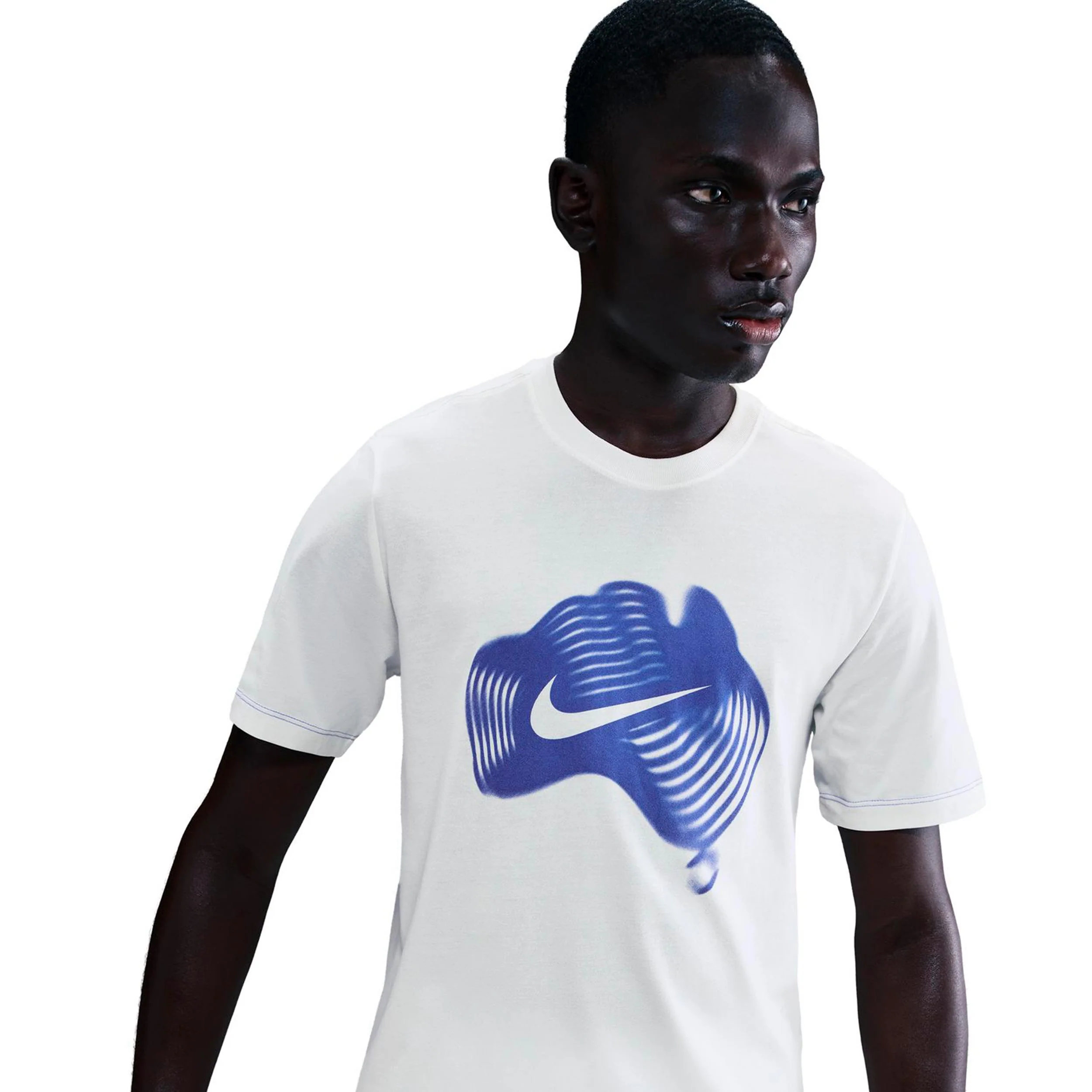 Court Dri-Fit T-shirt Herrar-creme, blå - Image 4