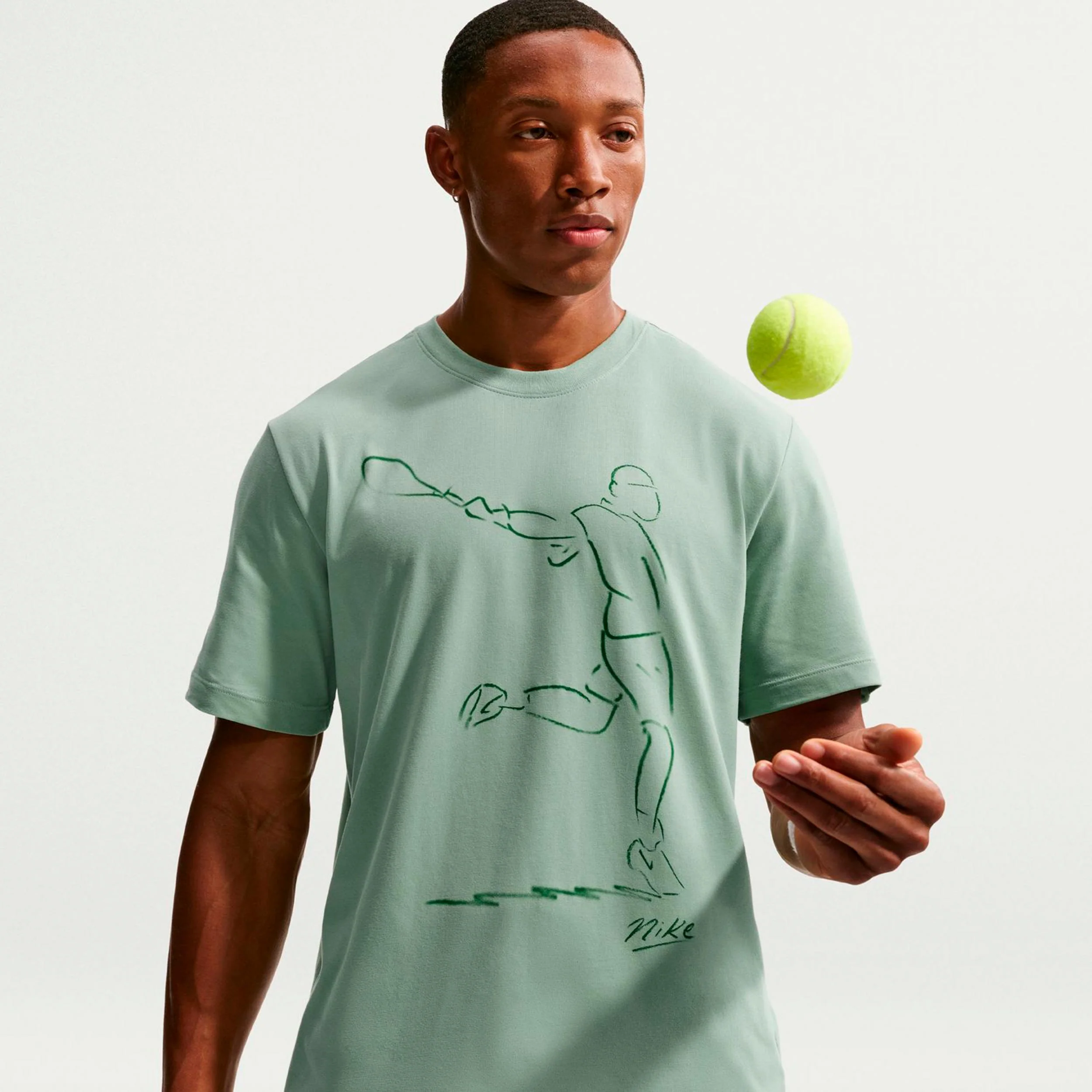 Court Dri-Fit T-shirt Herrar - grågrön - Image 5