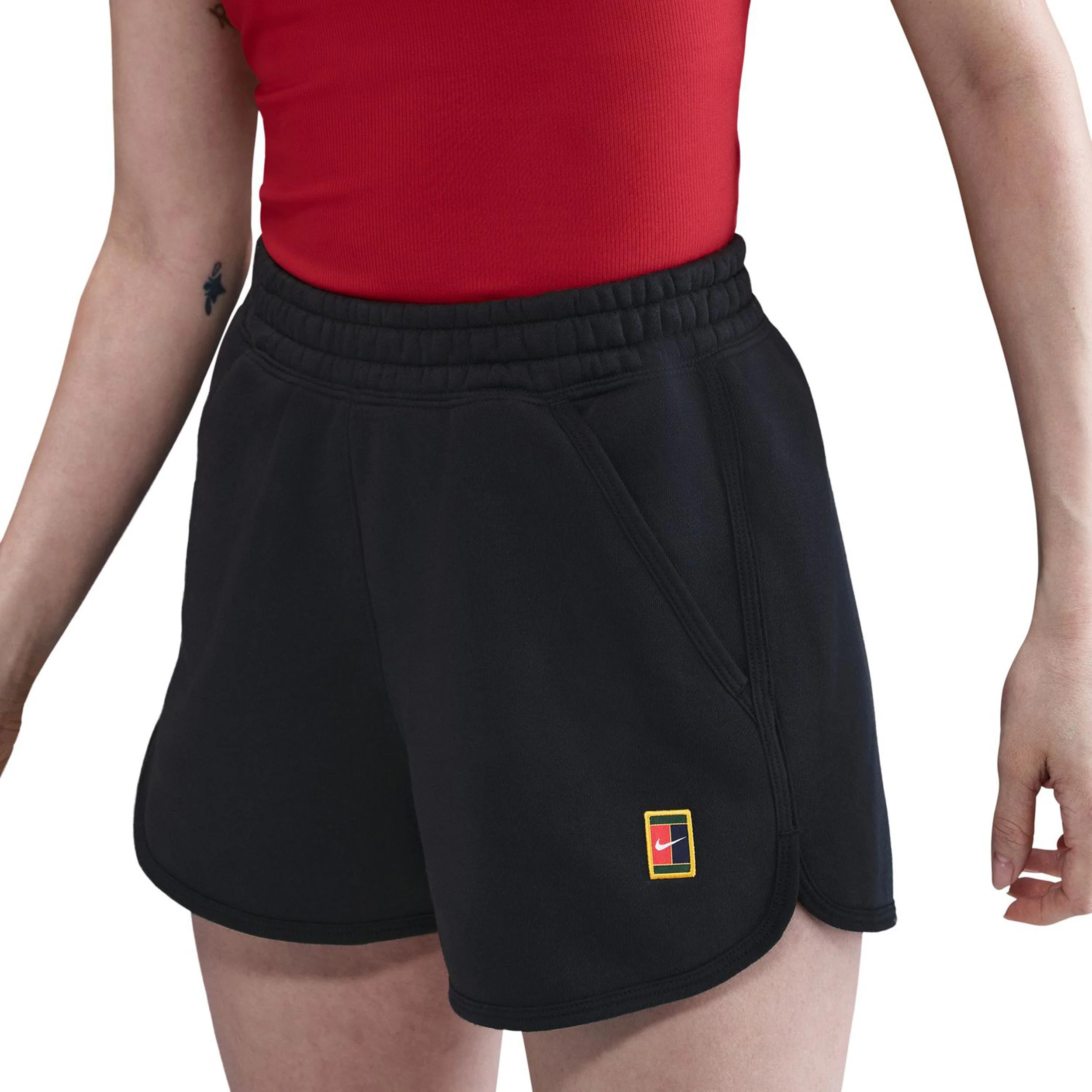 Court Heritage Fleece Mid Rise Shorts Damer-Svart