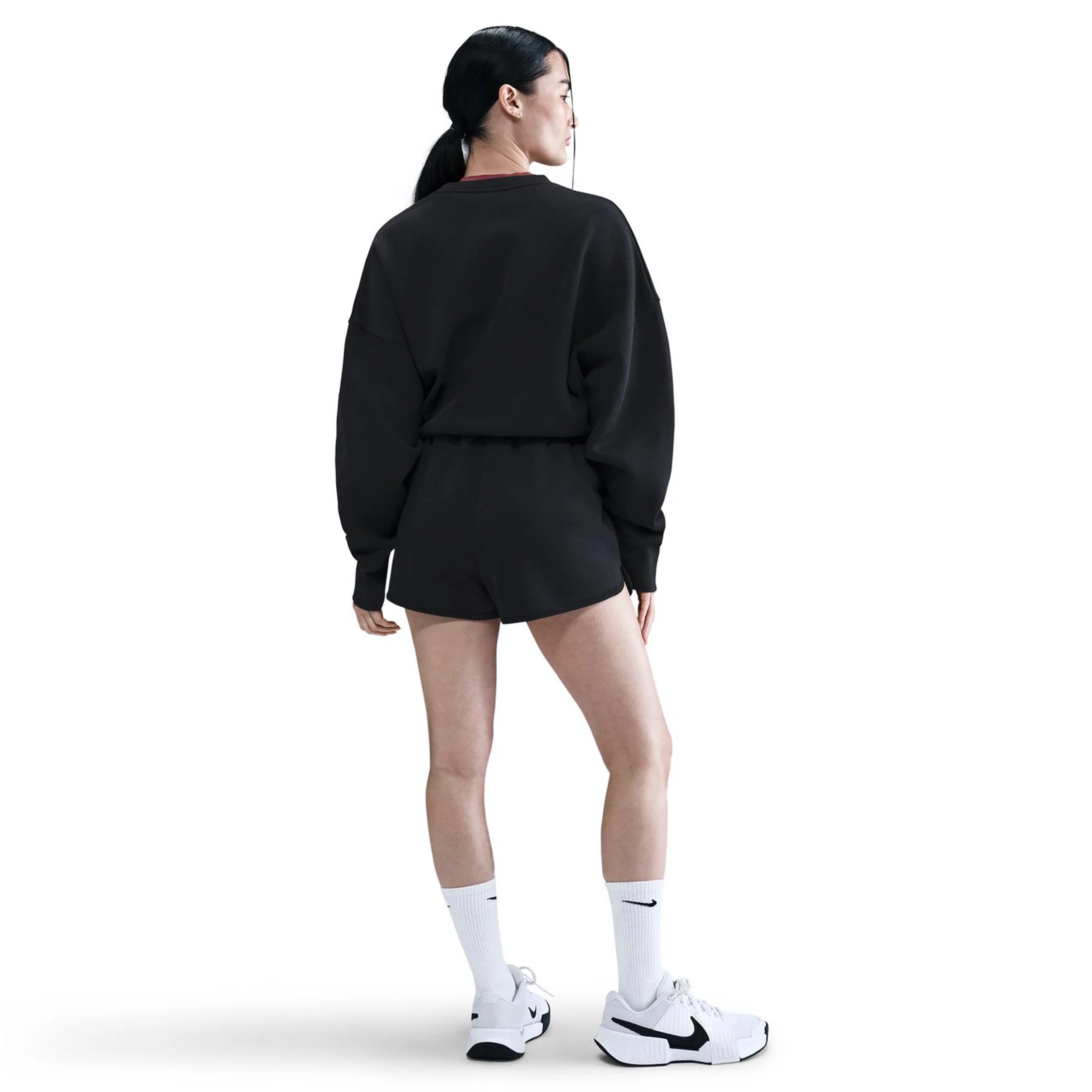 Court Heritage Fleece Mid Rise Shorts Damer-Svart - Image 3