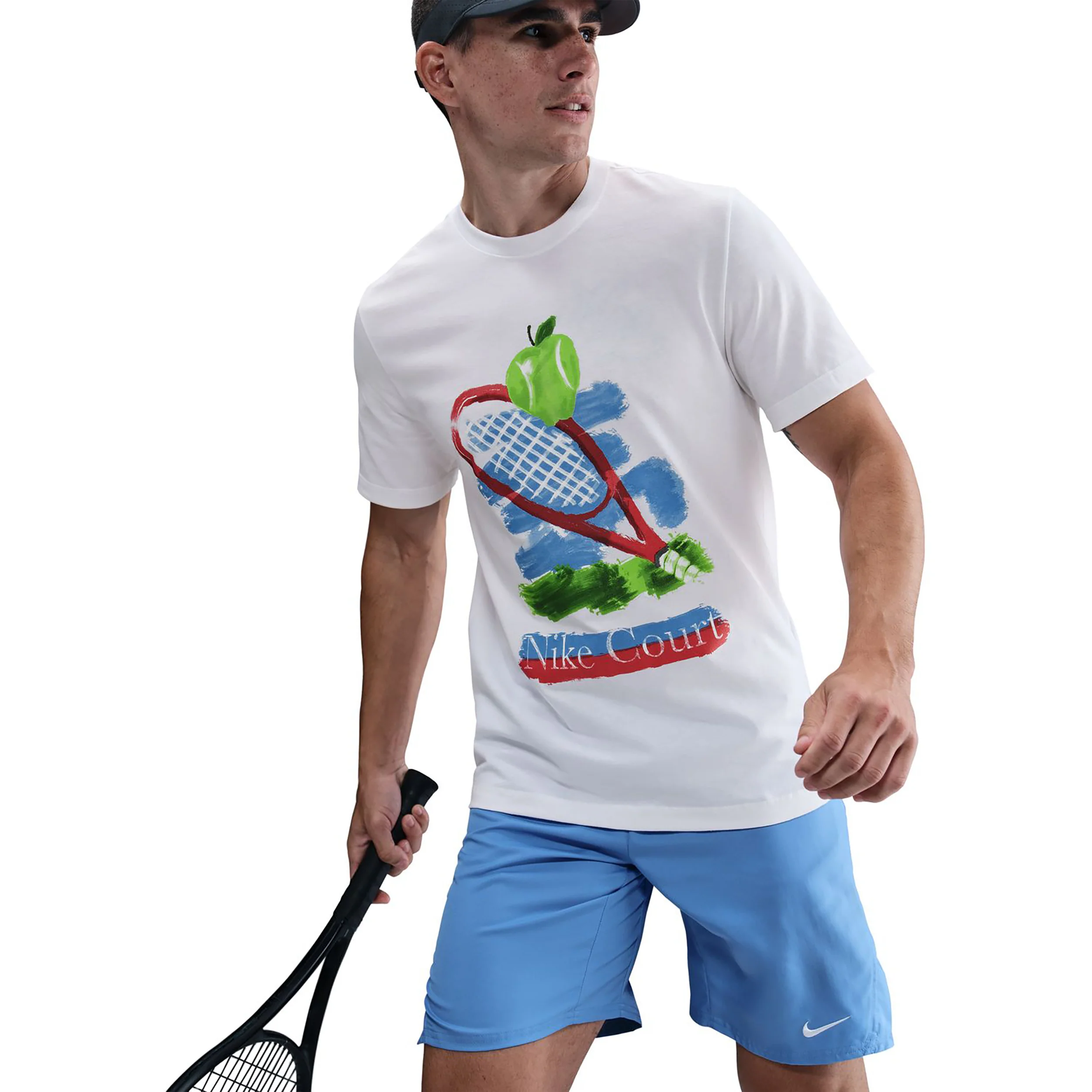 Court T-shirt Herrar-Vit,Flerfärgad - Image 5