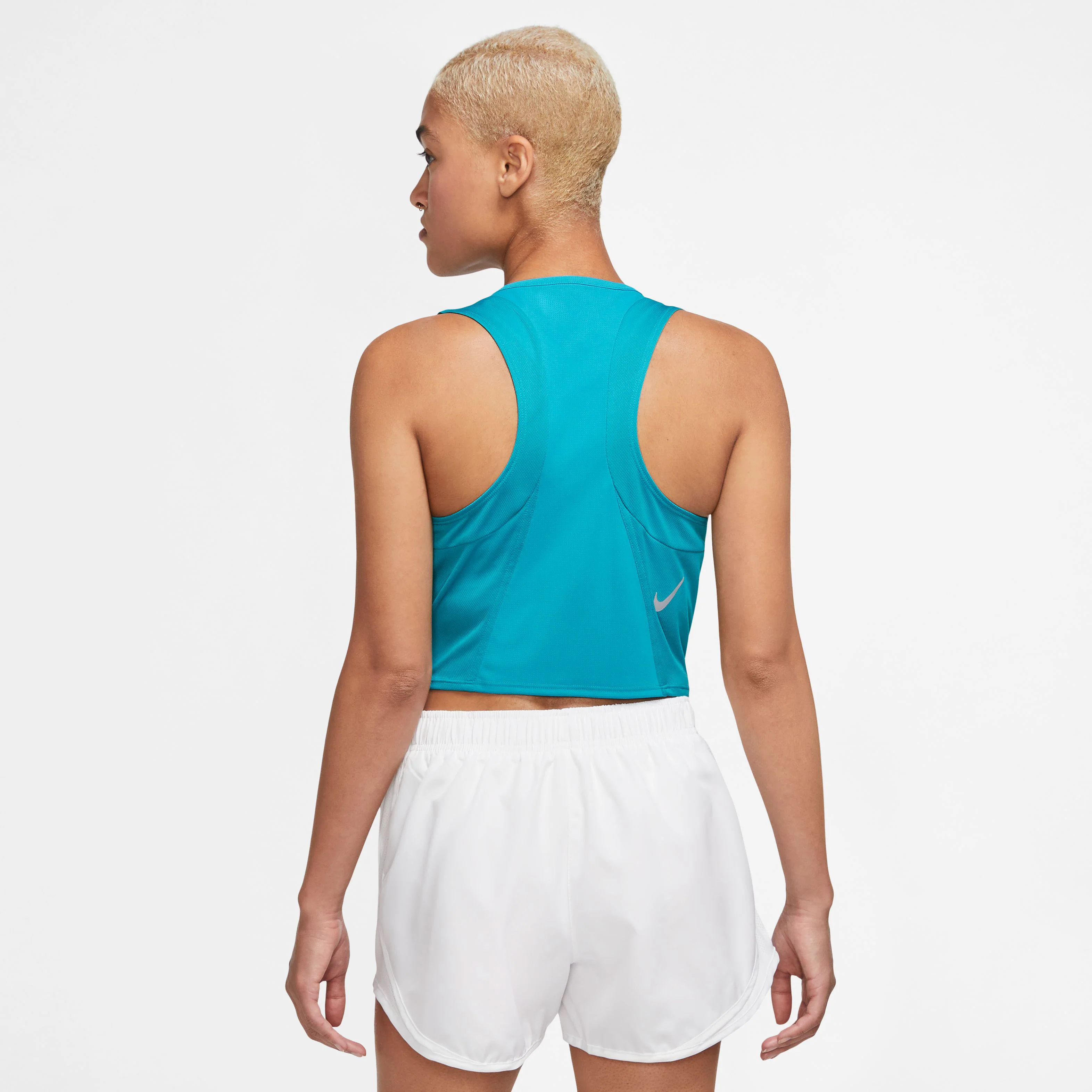 Dri-Fit Fast Crop Löpartröja Damer-Turkos - Image 6