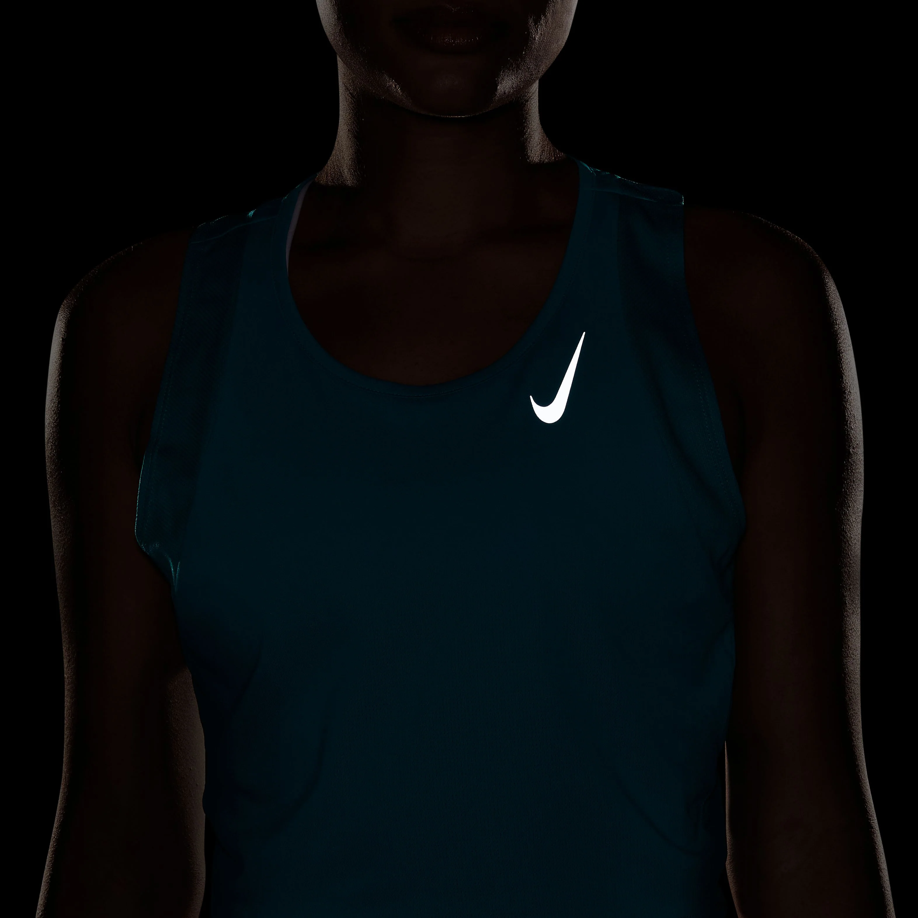 Dri-Fit Fast Crop Löpartröja Damer-Turkos - Image 8