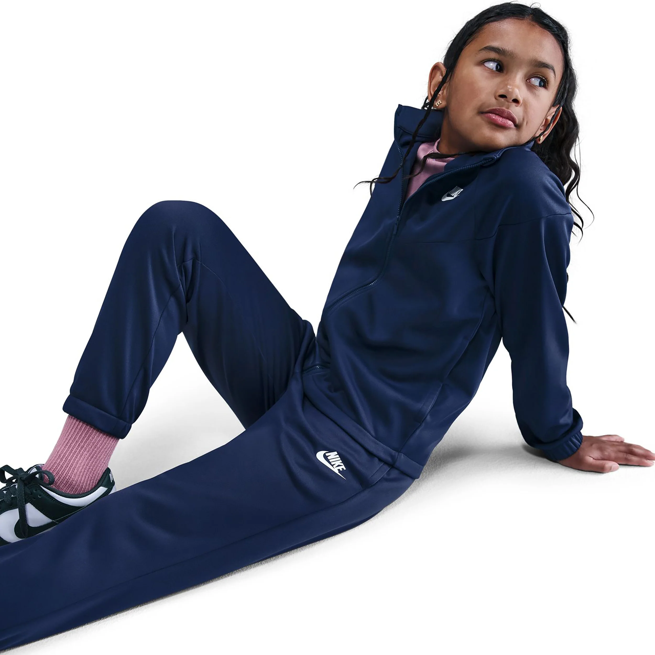 Dri-Fit Full-Zip Träningsoverall Barn-mörkblå - Image 6